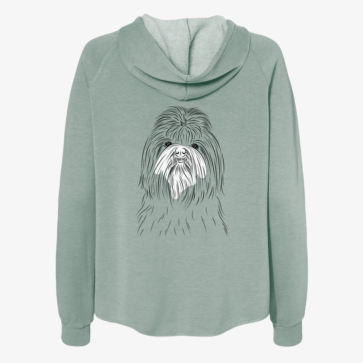 Sabine the Shih Tzu - Women's Cali Wave Zip-Up Sweatshirt