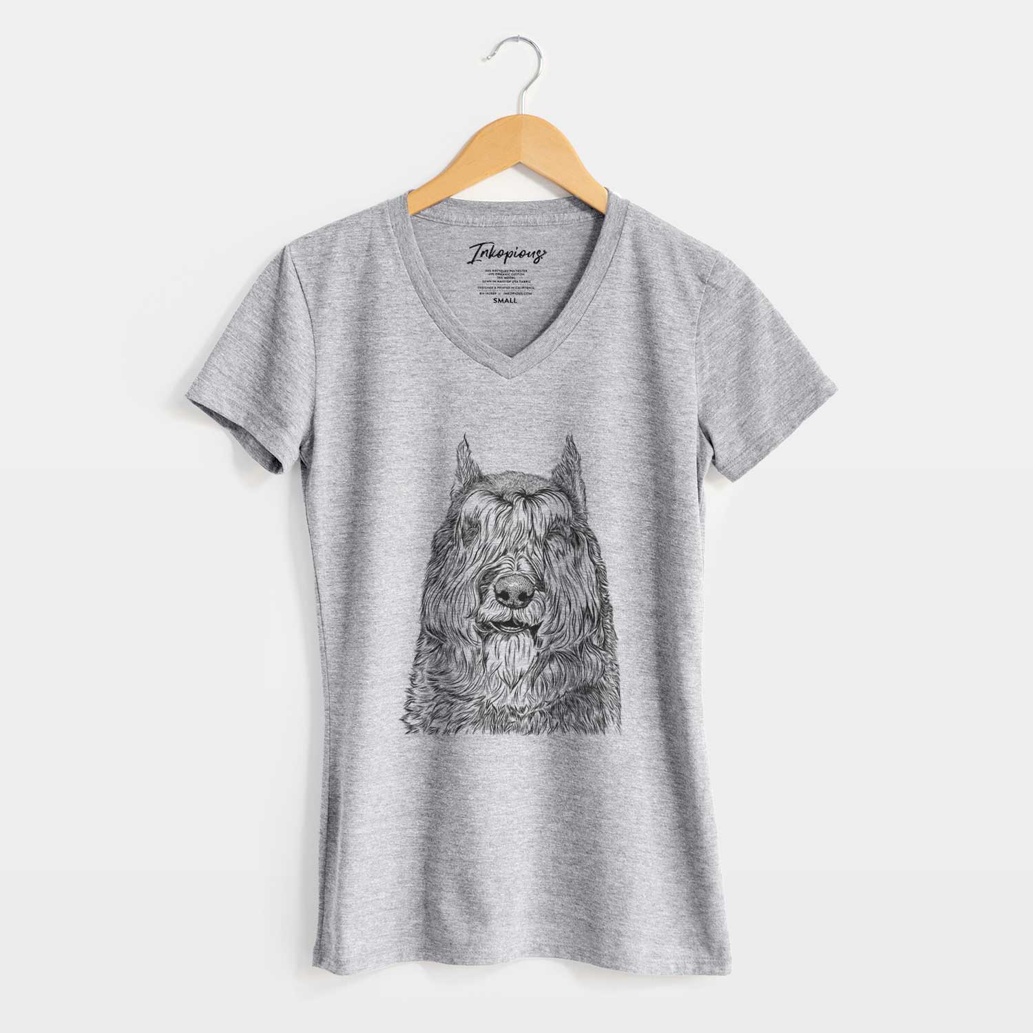 Bare Sabre the Bouvier Des Flandres - Women's V-neck Shirt