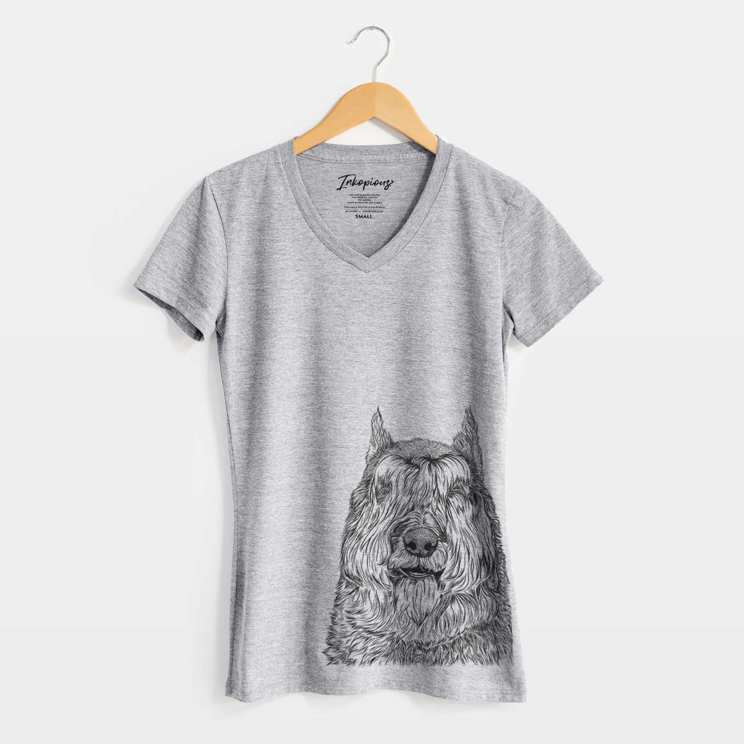 Bare Sabre the Bouvier Des Flandres - Women's V-neck Shirt