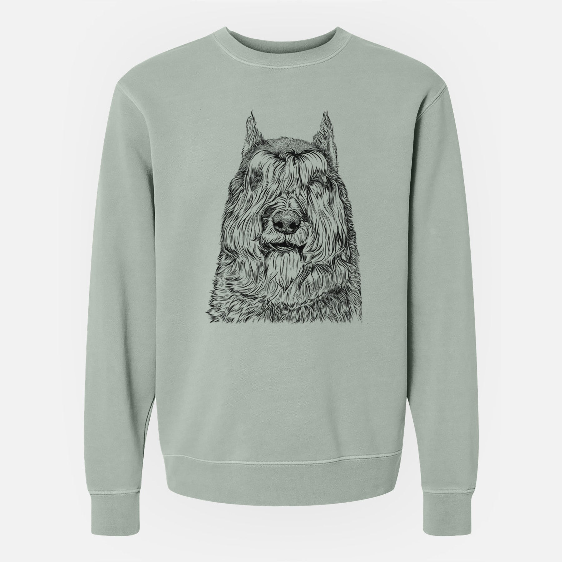 Bare Sabre the Bouvier Des Flandres - Unisex Pigment Dyed Crew Sweatshirt