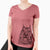 Bare Sabre the Bouvier Des Flandres - Women's V-neck Shirt