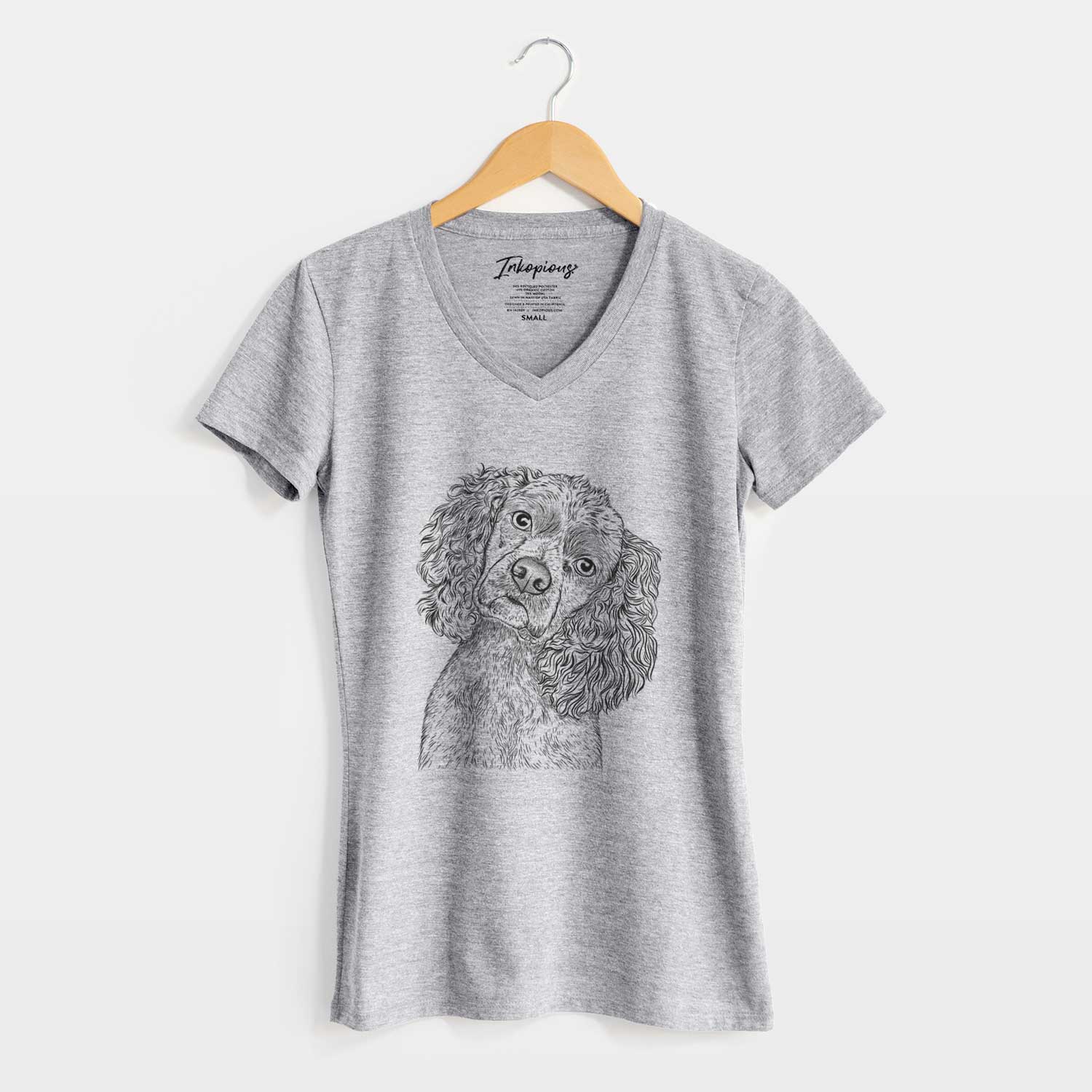 Bare Sadie the Cocker Spaniel - Women's V-neck Shirt