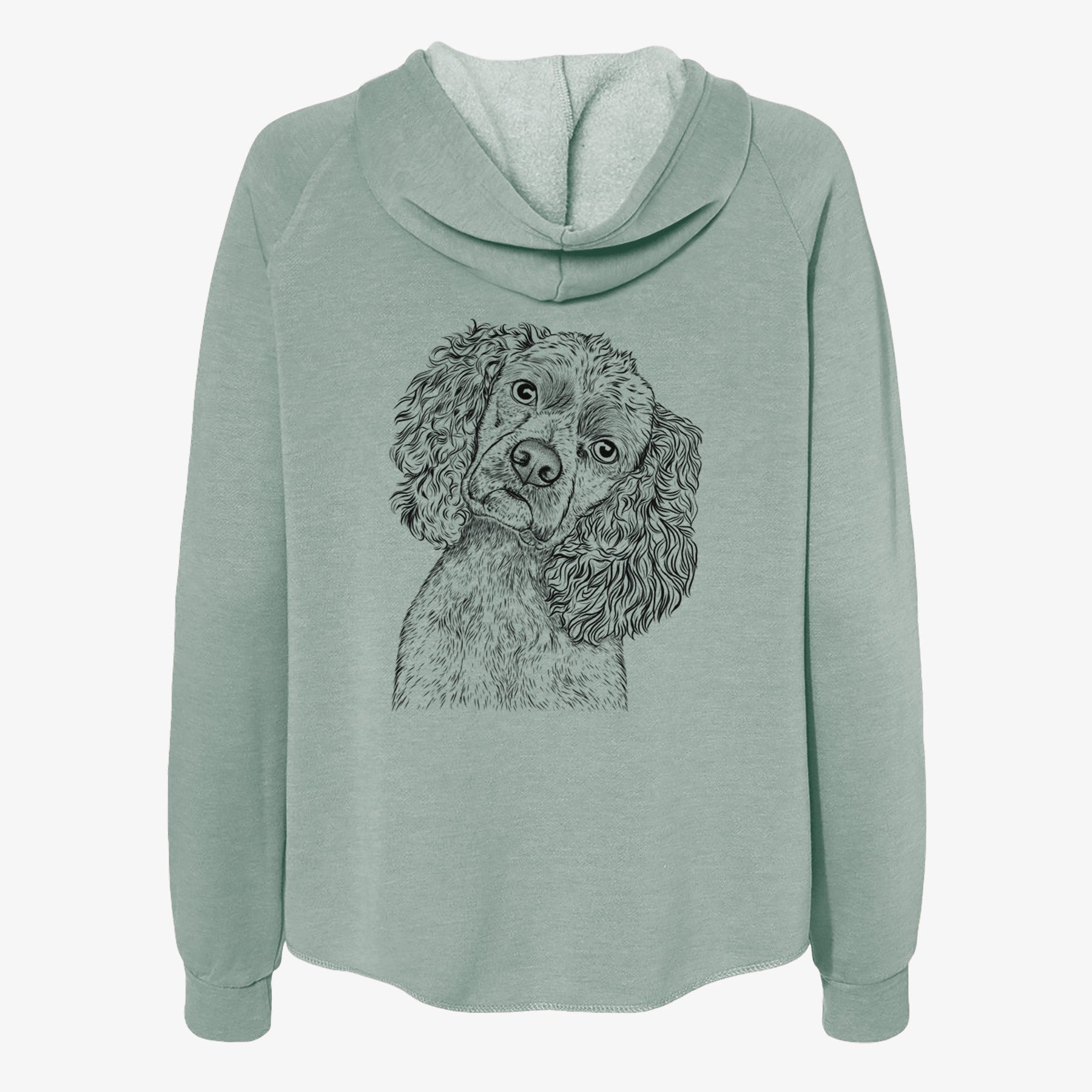 Sadie the Cocker Spaniel - Women's Cali Wave Zip-Up Sweatshirt