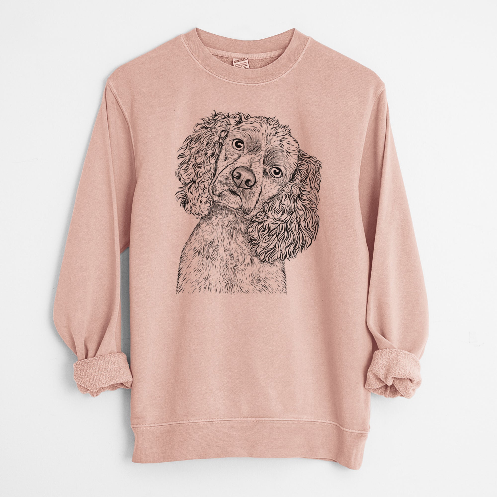 Bare Sadie the Cocker Spaniel - Unisex Pigment Dyed Crew Sweatshirt