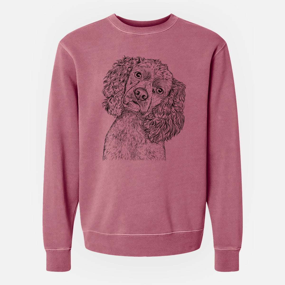 Bare Sadie the Cocker Spaniel - Unisex Pigment Dyed Crew Sweatshirt