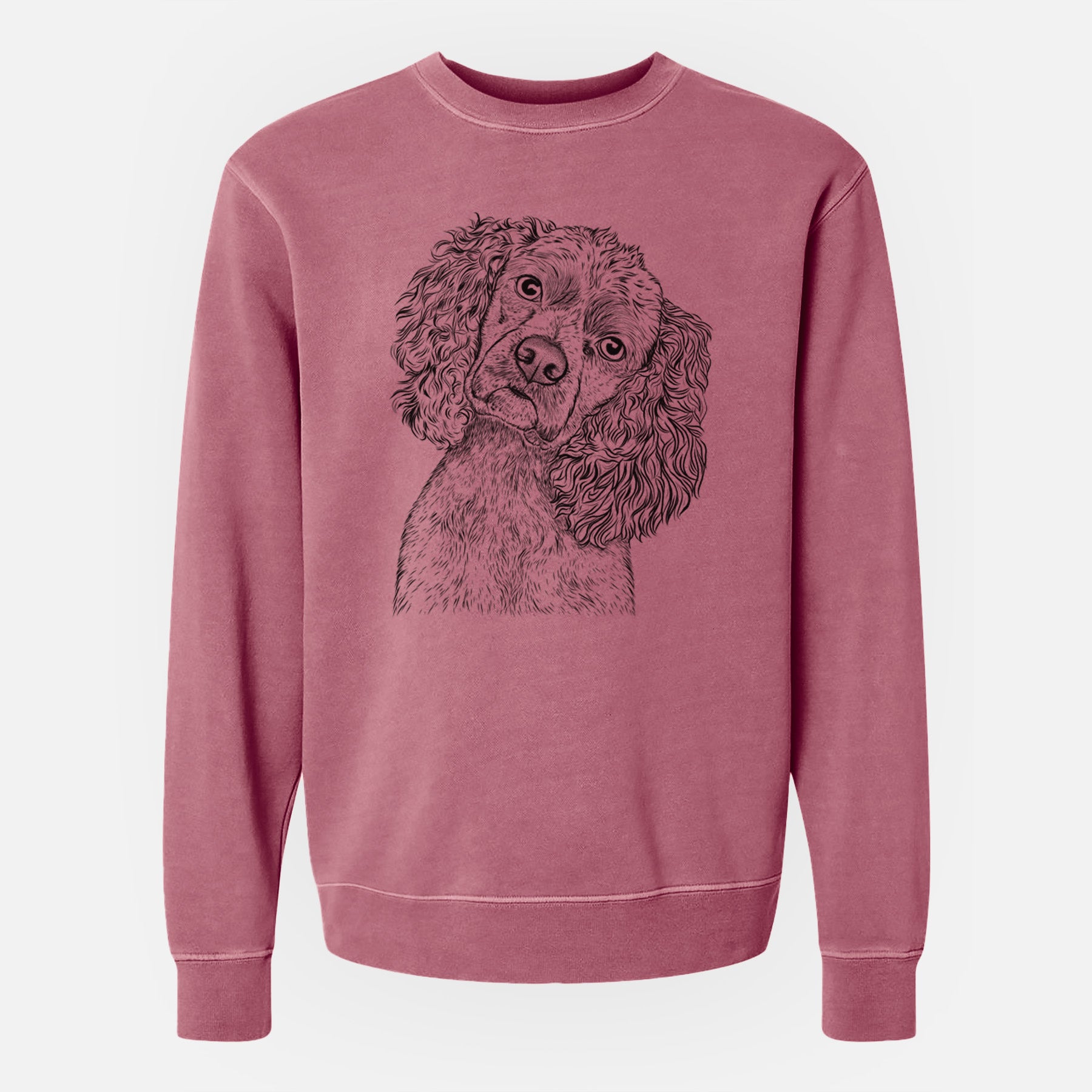 Bare Sadie the Cocker Spaniel - Unisex Pigment Dyed Crew Sweatshirt