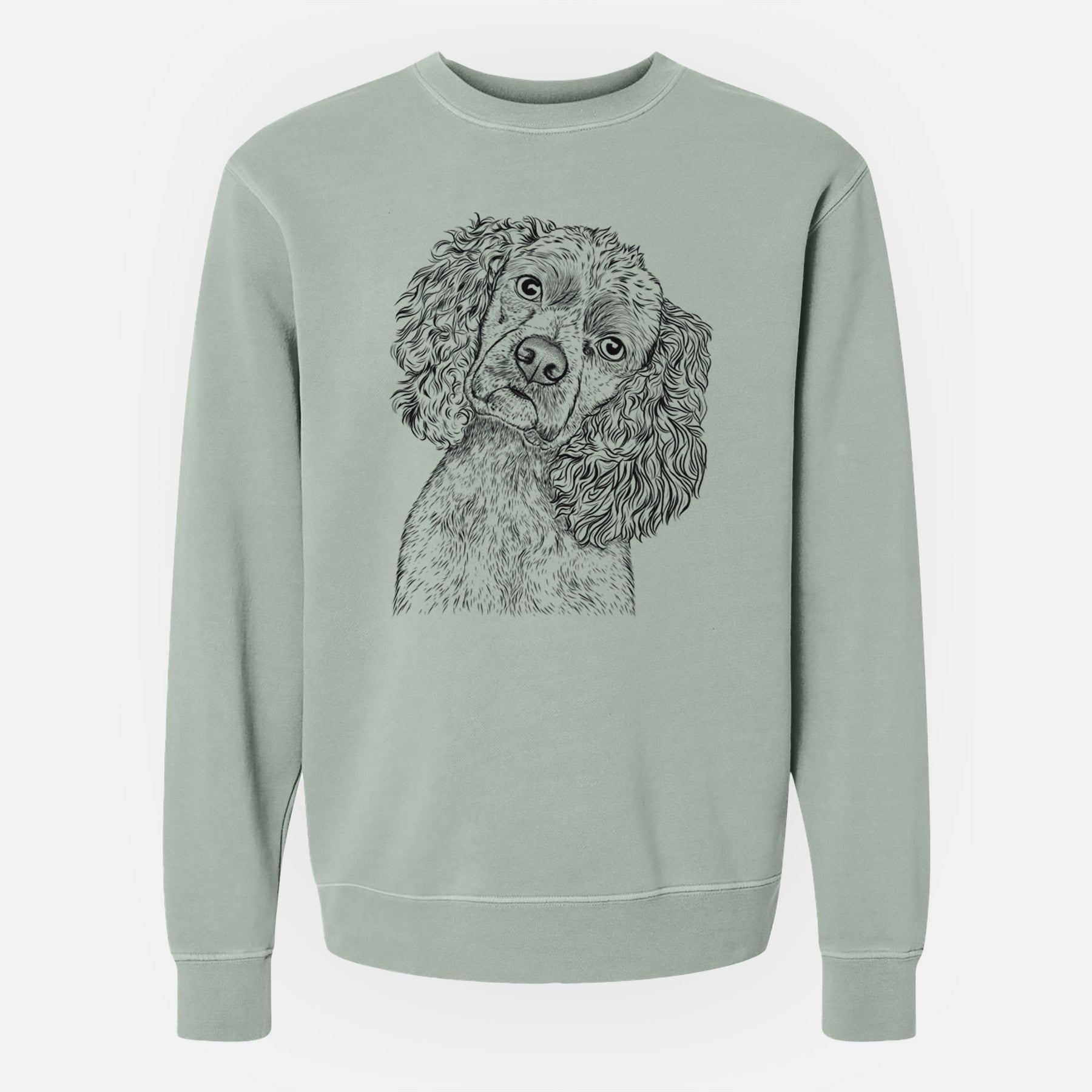 Bare Sadie the Cocker Spaniel - Unisex Pigment Dyed Crew Sweatshirt