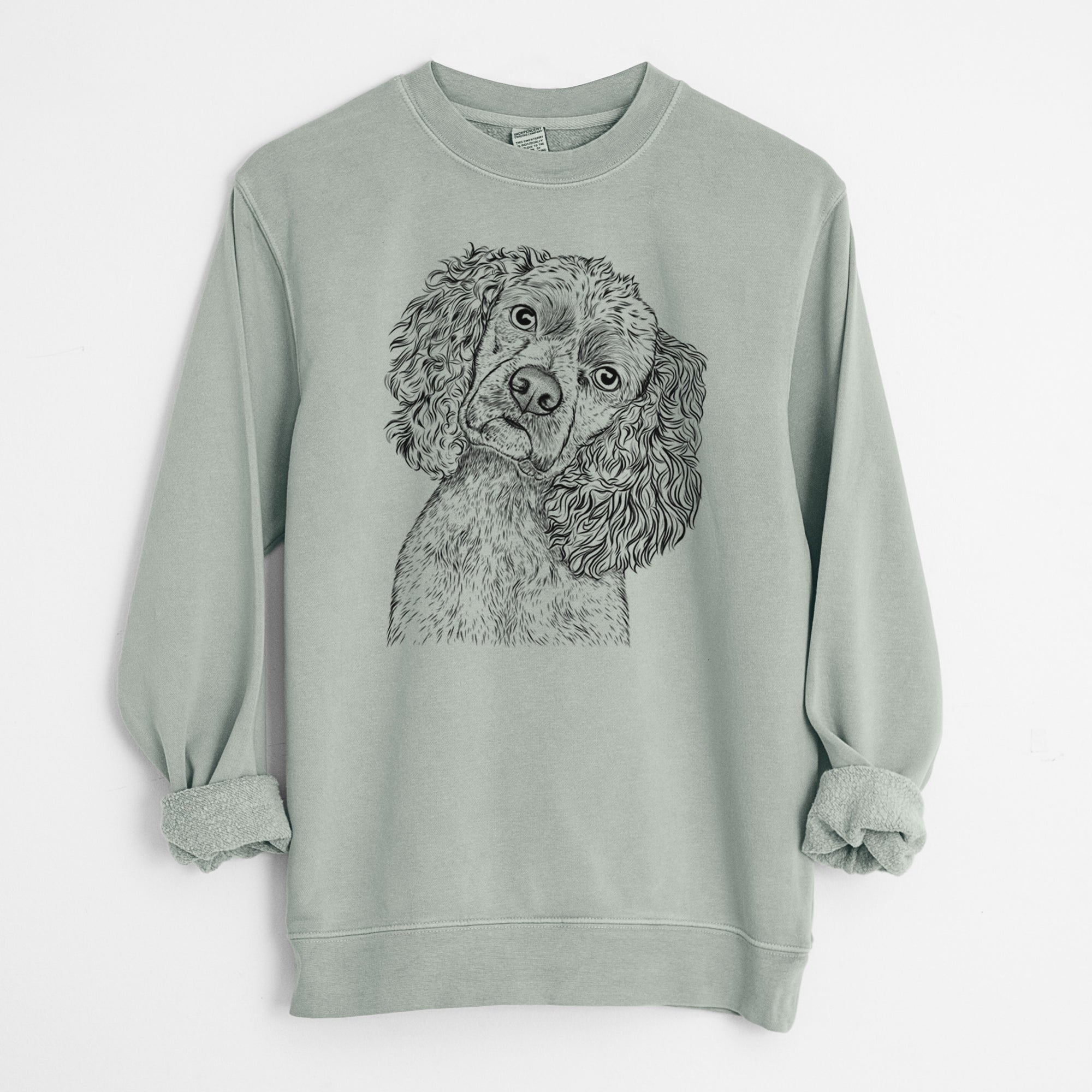 Bare Sadie the Cocker Spaniel - Unisex Pigment Dyed Crew Sweatshirt