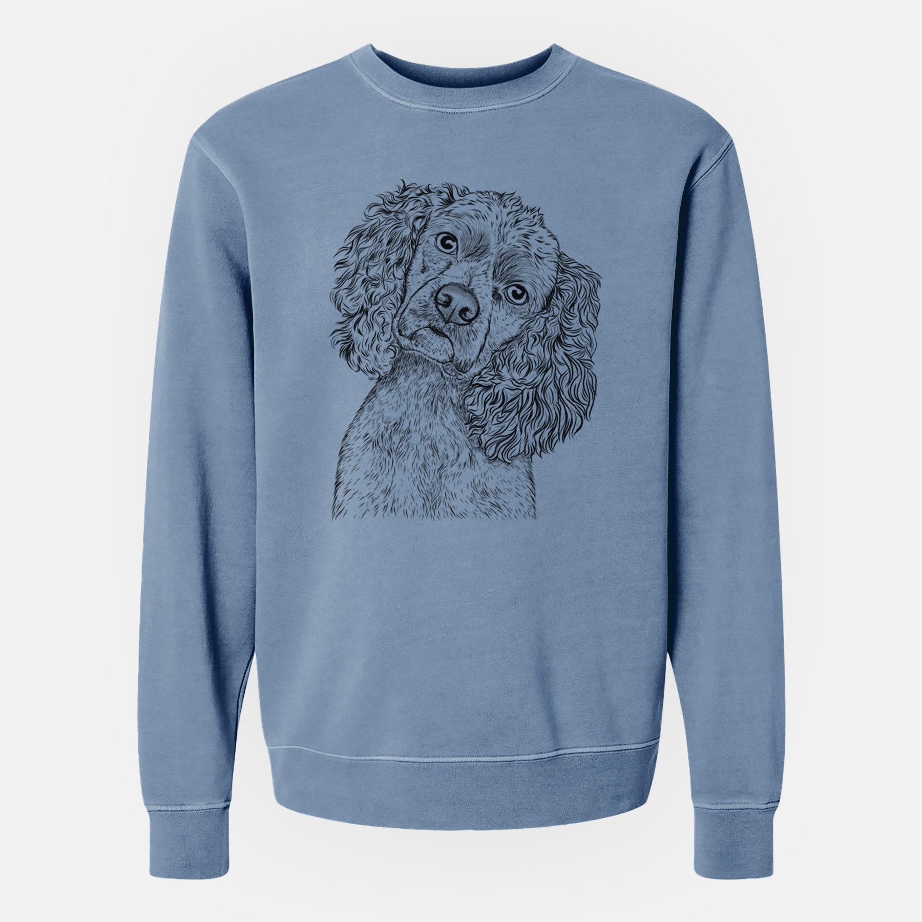 Bare Sadie the Cocker Spaniel - Unisex Pigment Dyed Crew Sweatshirt