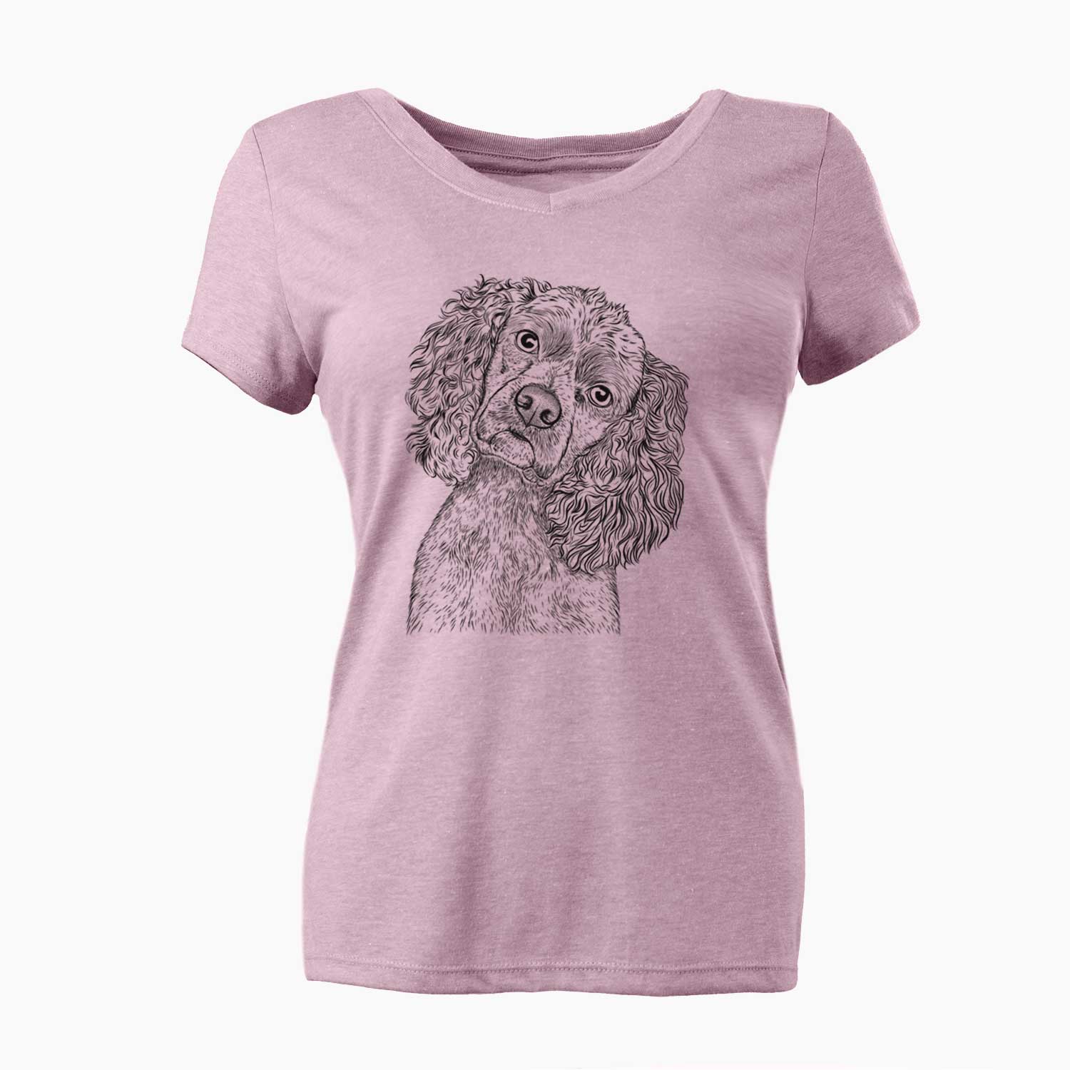 Bare Sadie the Cocker Spaniel - Women's V-neck Shirt