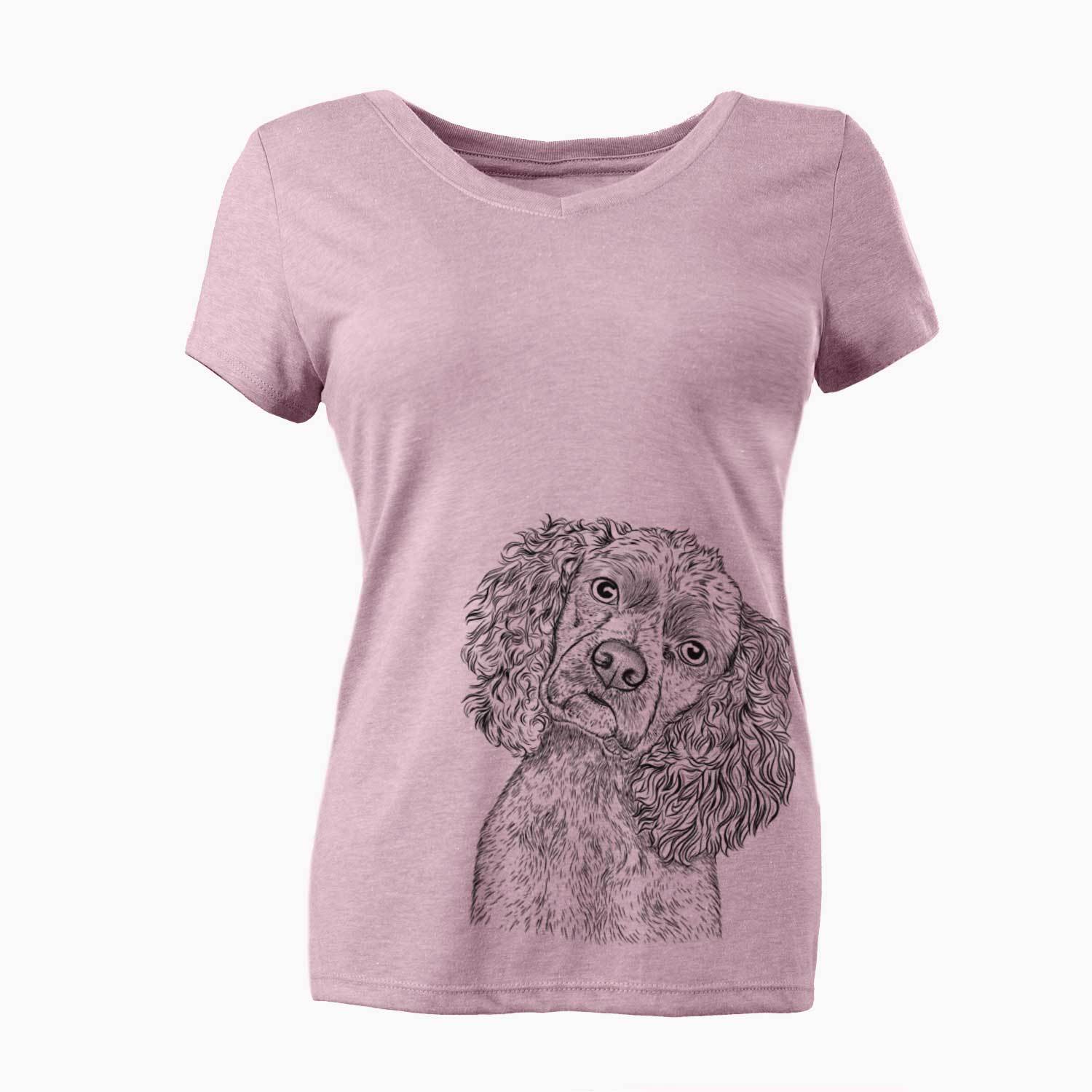 Bare Sadie the Cocker Spaniel - Women's V-neck Shirt