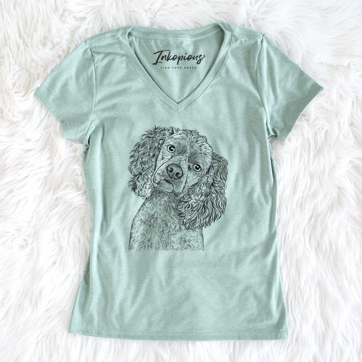 Bare Sadie the Cocker Spaniel - Women's V-neck Shirt