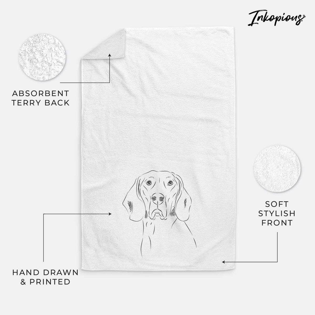 Sagan the Coonhound Decorative Hand Towel