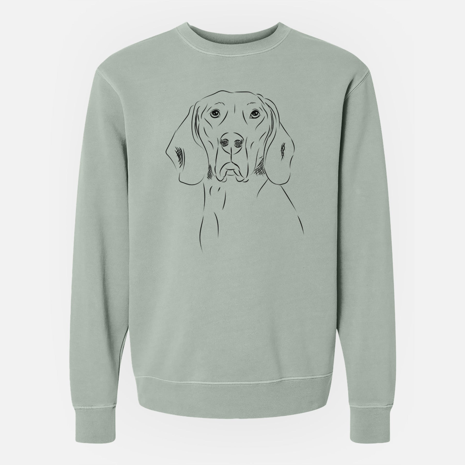 Bare Sagan the Coonhound - Unisex Pigment Dyed Crew Sweatshirt