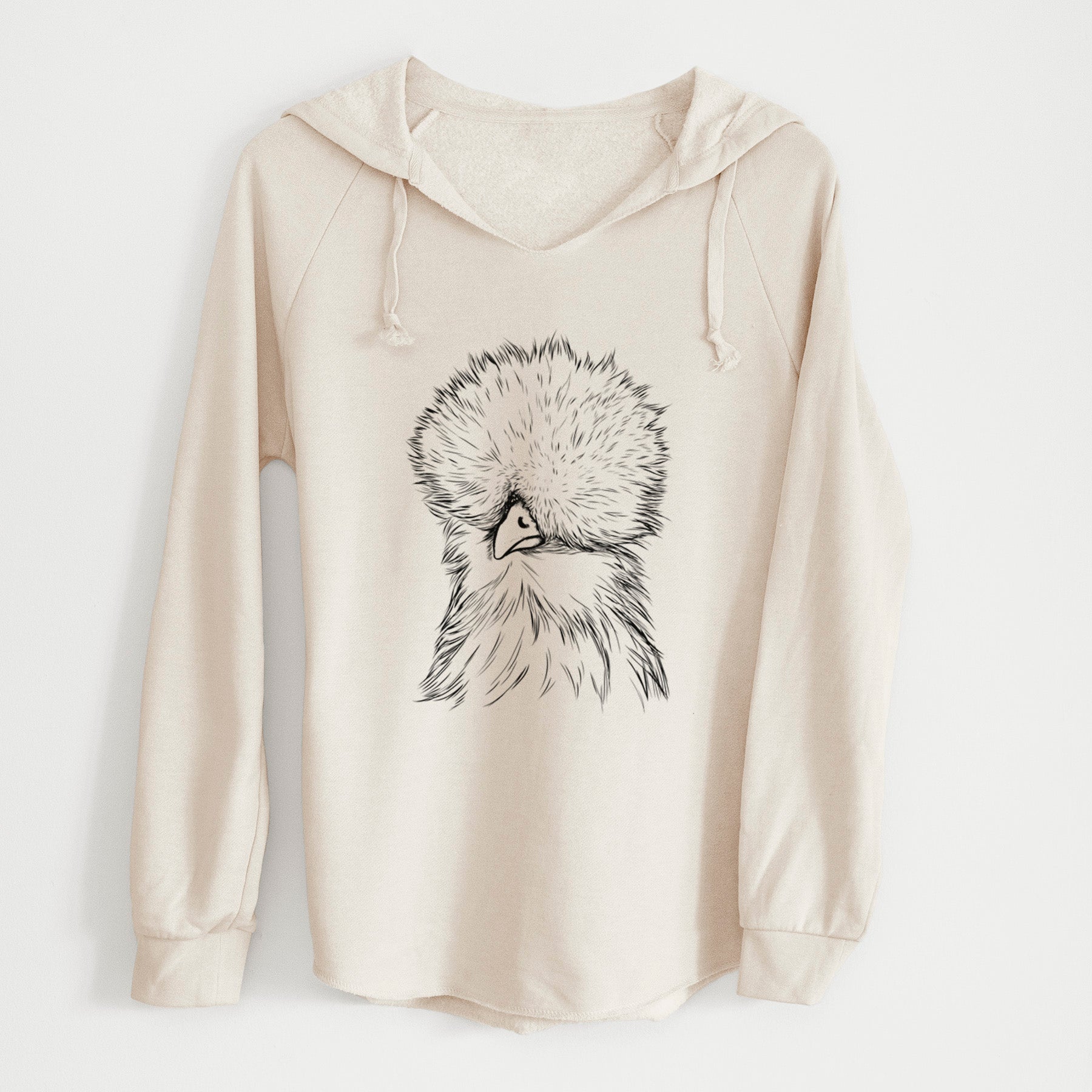 Bare Sally the Silkie Chicken - Cali Wave Hooded Sweatshirt