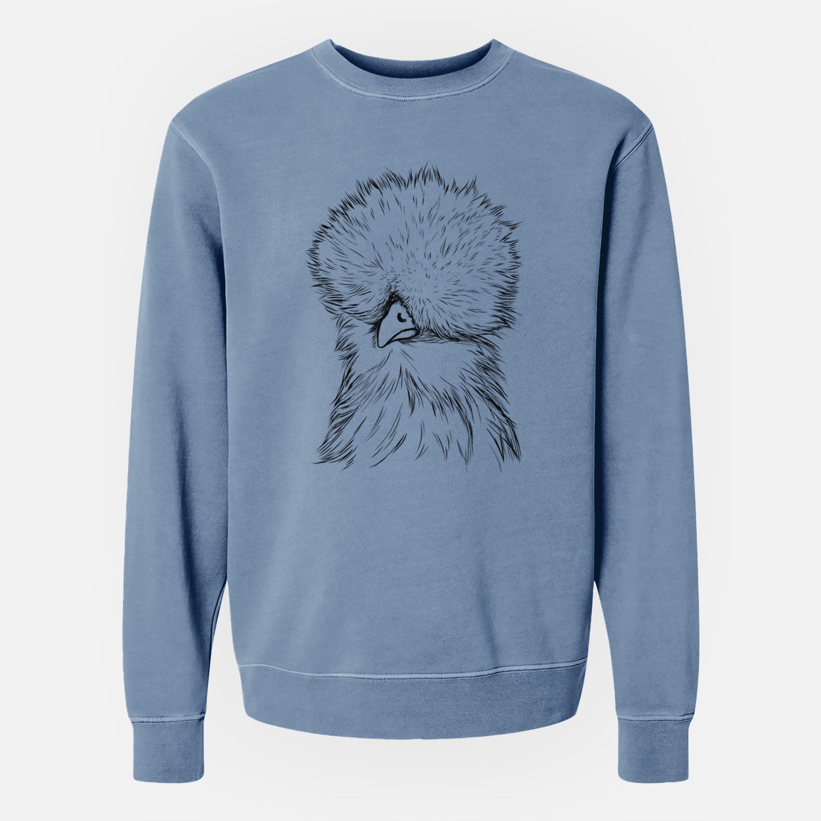 Bare Sally the Silkie Chicken - Unisex Pigment Dyed Crew Sweatshirt