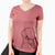 Bare Sally the Silkie Chicken - Women's V-neck Shirt