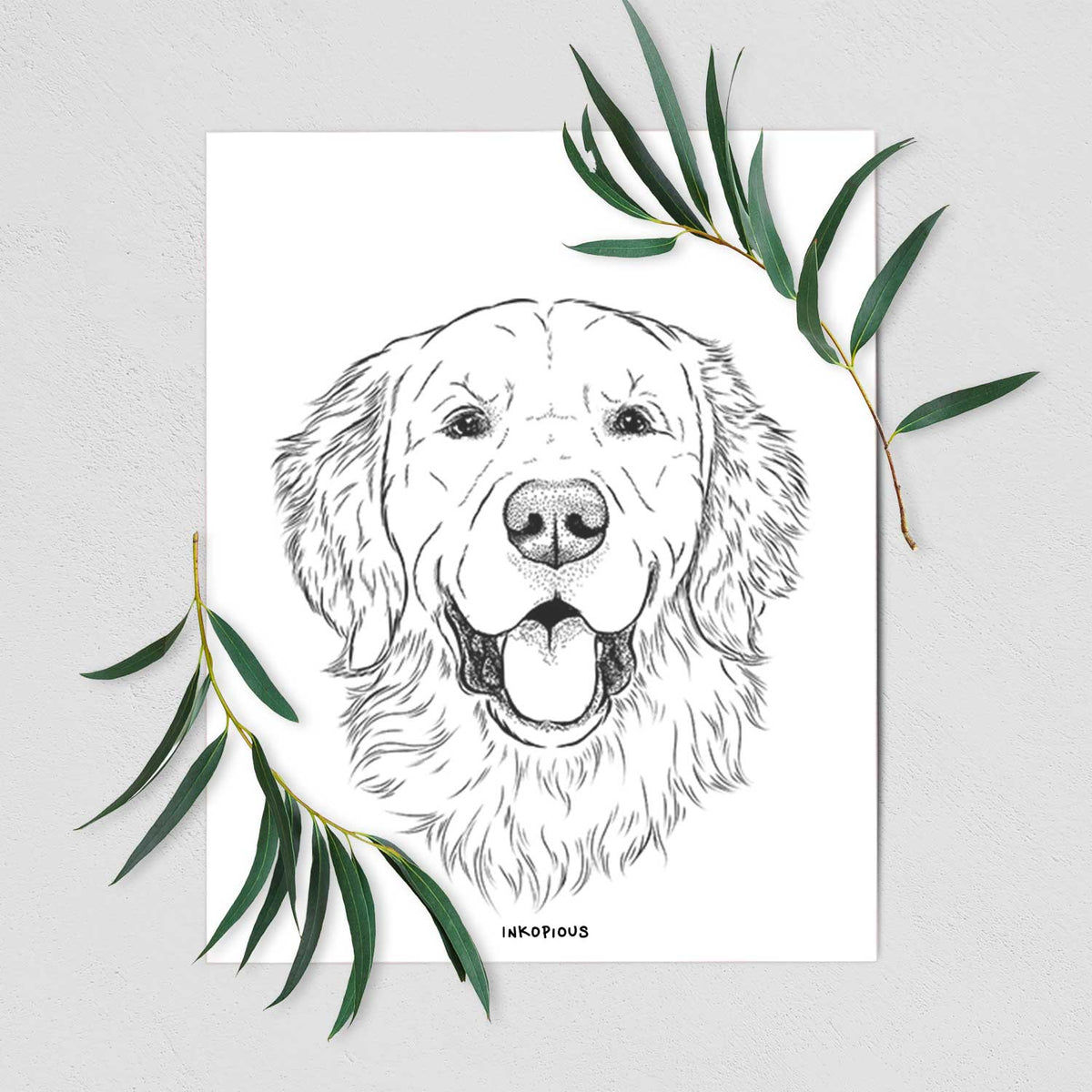Sam the Golden Retriever Art Print