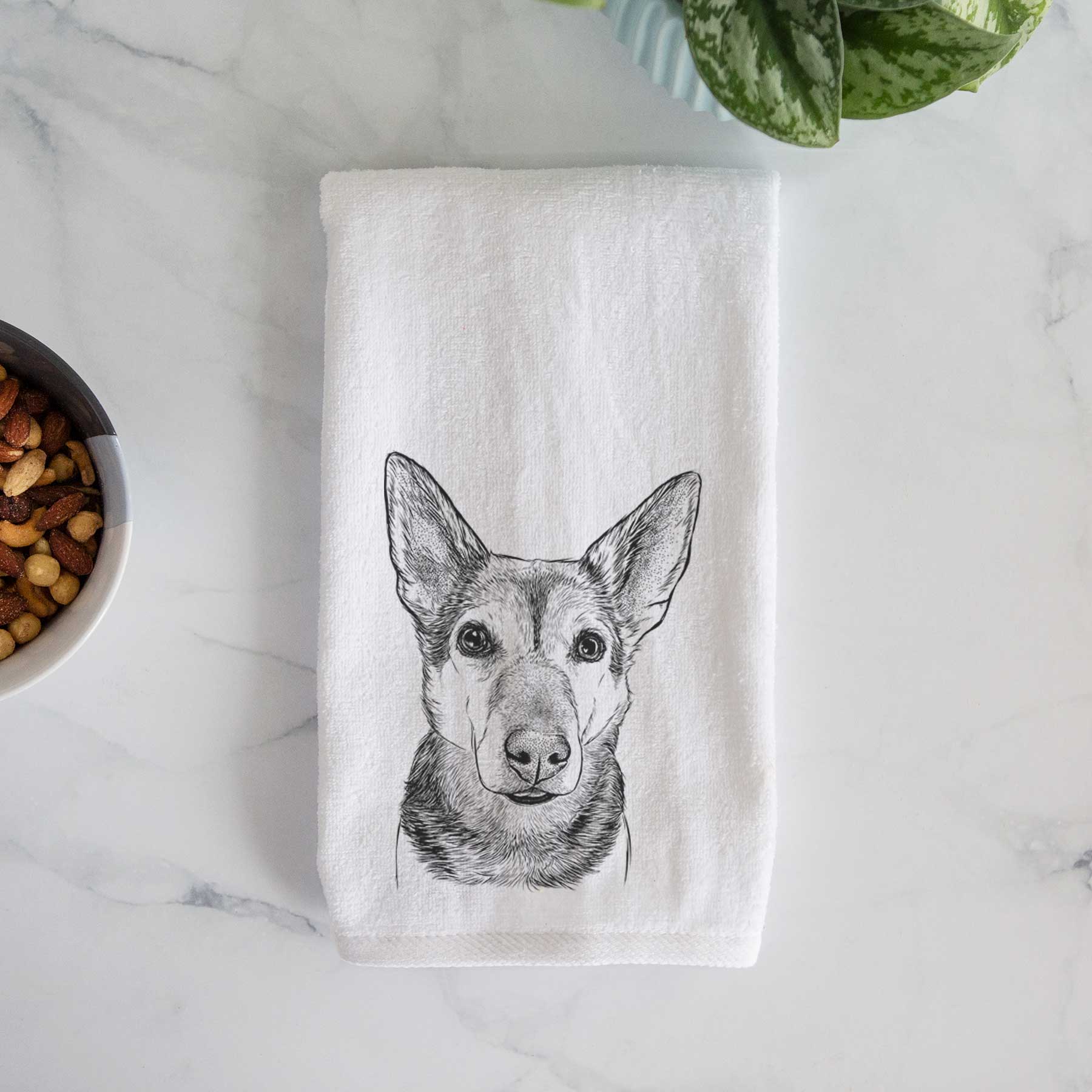 Sammie the Mixed Breed Decorative Hand Towel