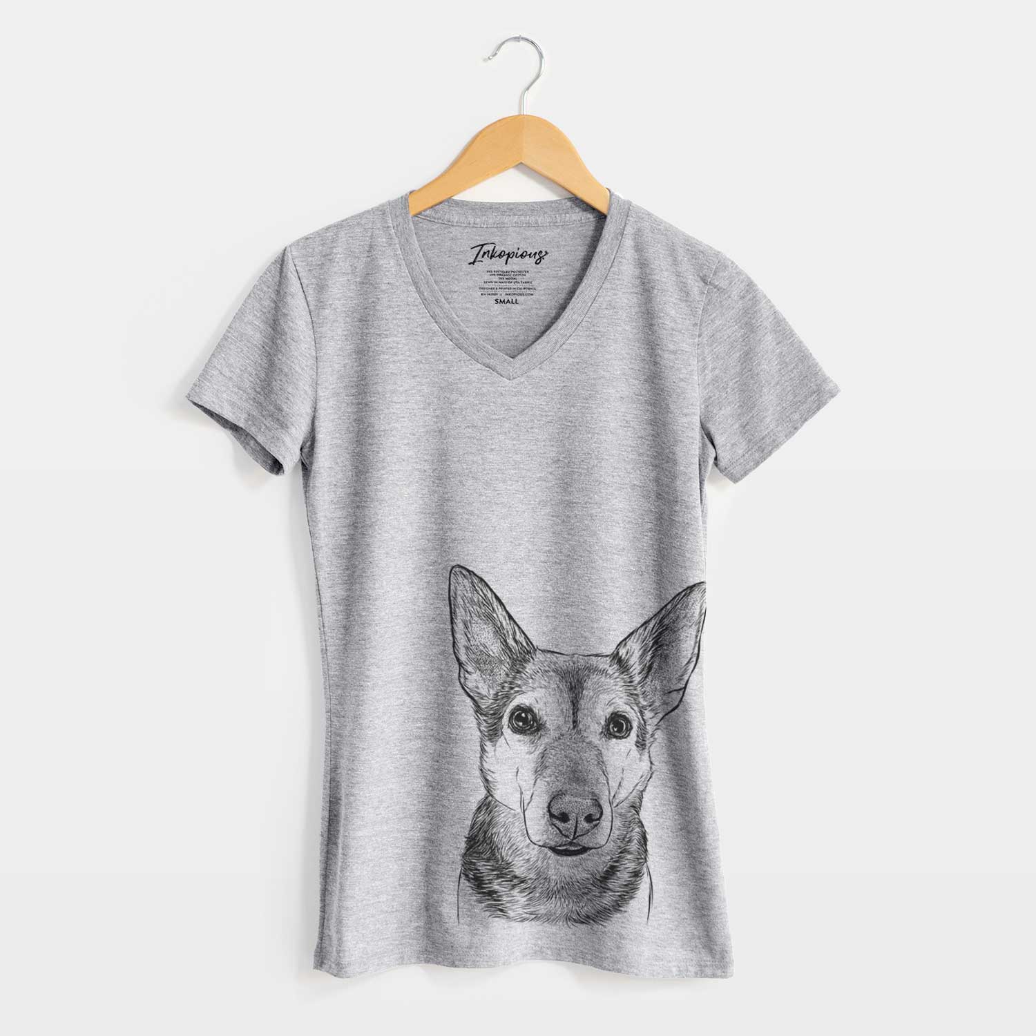 Bare Sammie the Mixed Breed - Women's V-neck Shirt