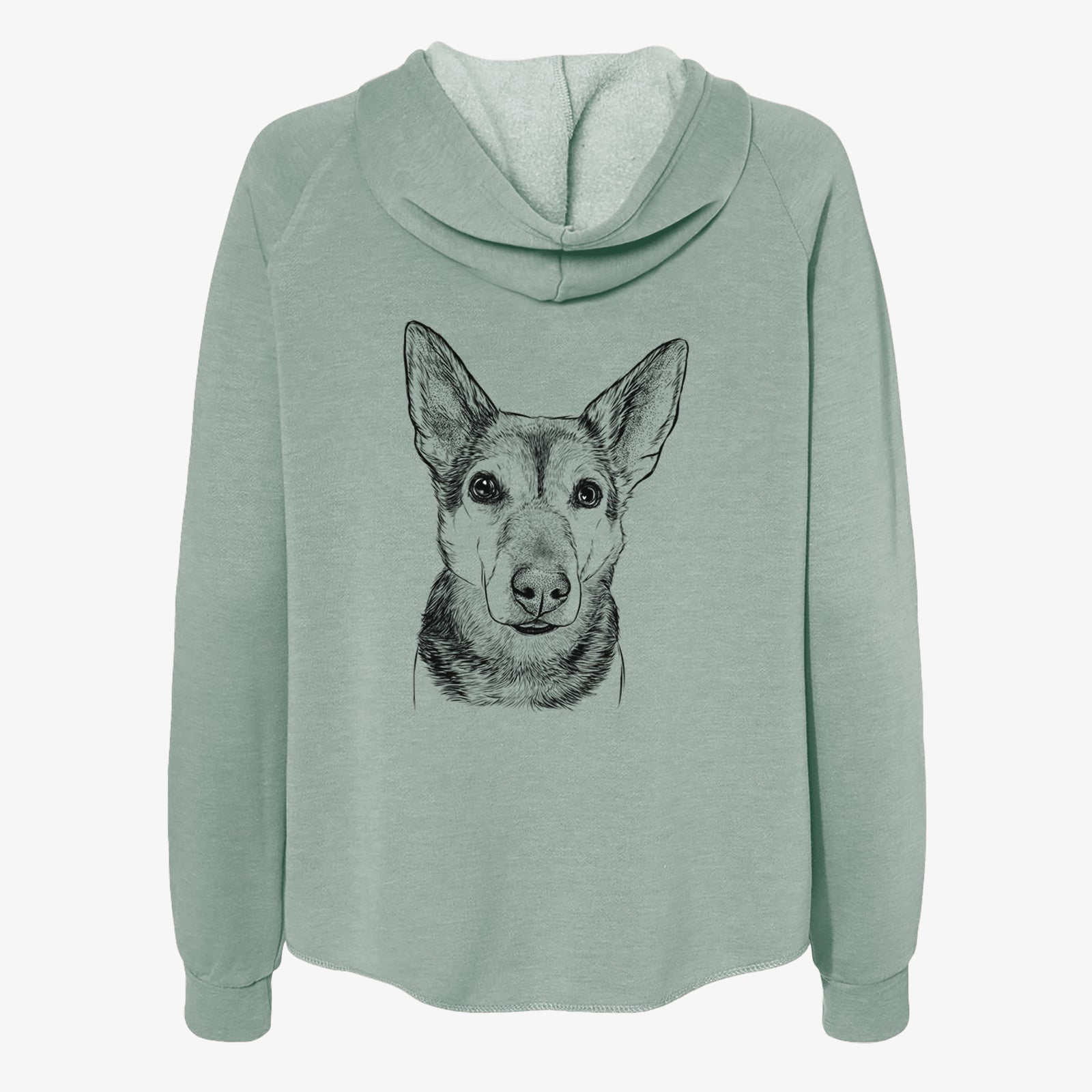 Sammie the Mixed Breed - Women's Cali Wave Zip-Up Sweatshirt
