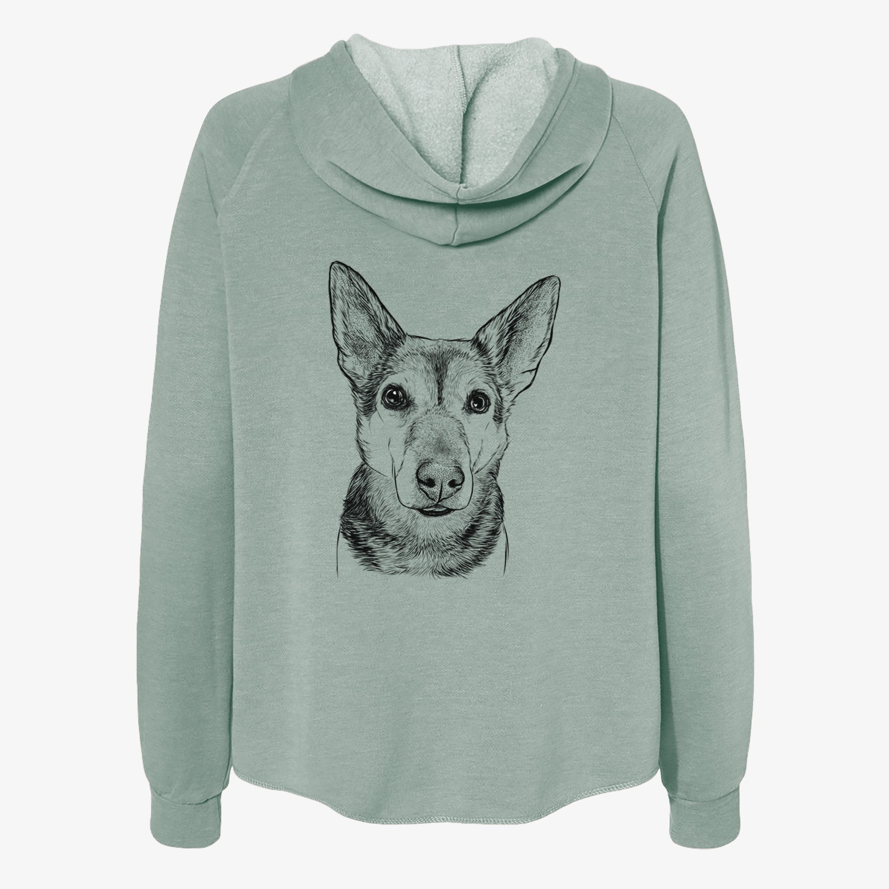 Sammie the Mixed Breed - Women's Cali Wave Zip-Up Sweatshirt