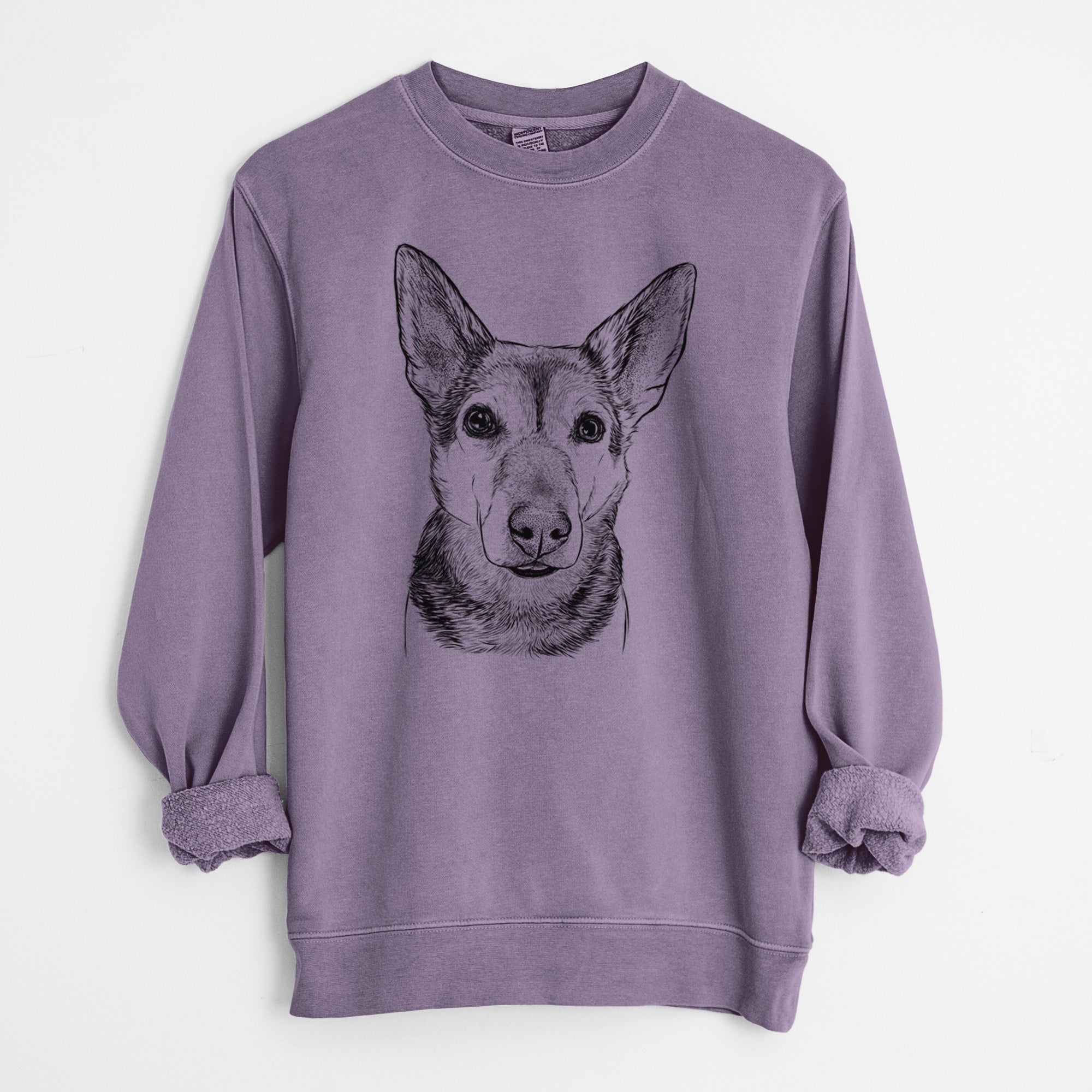 Bare Sammie the Mixed Breed - Unisex Pigment Dyed Crew Sweatshirt