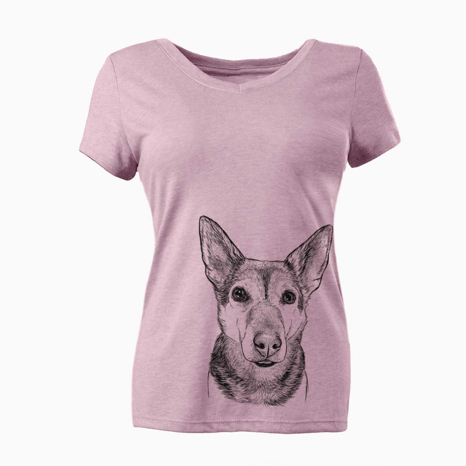 Bare Sammie the Mixed Breed - Women's V-neck Shirt