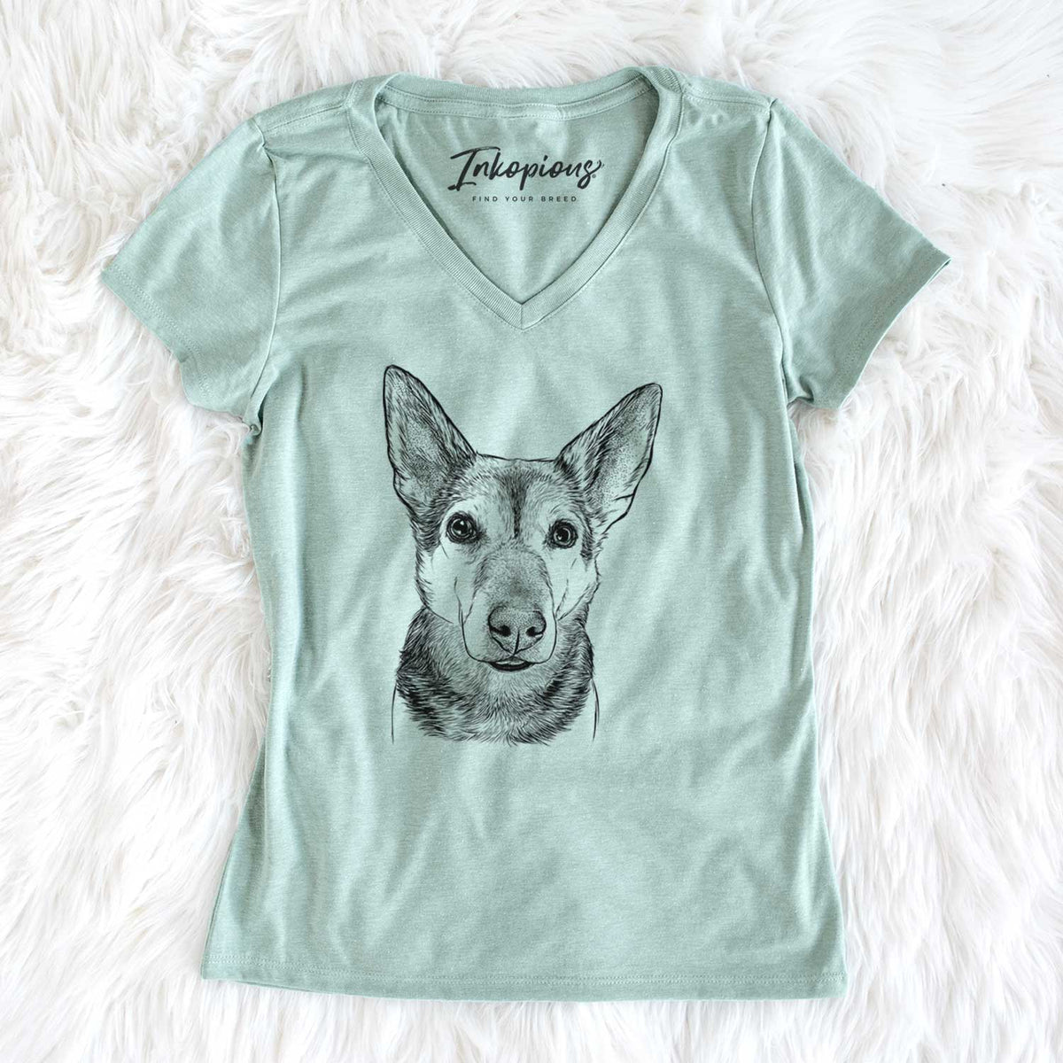 Bare Sammie the Mixed Breed - Women&#39;s V-neck Shirt