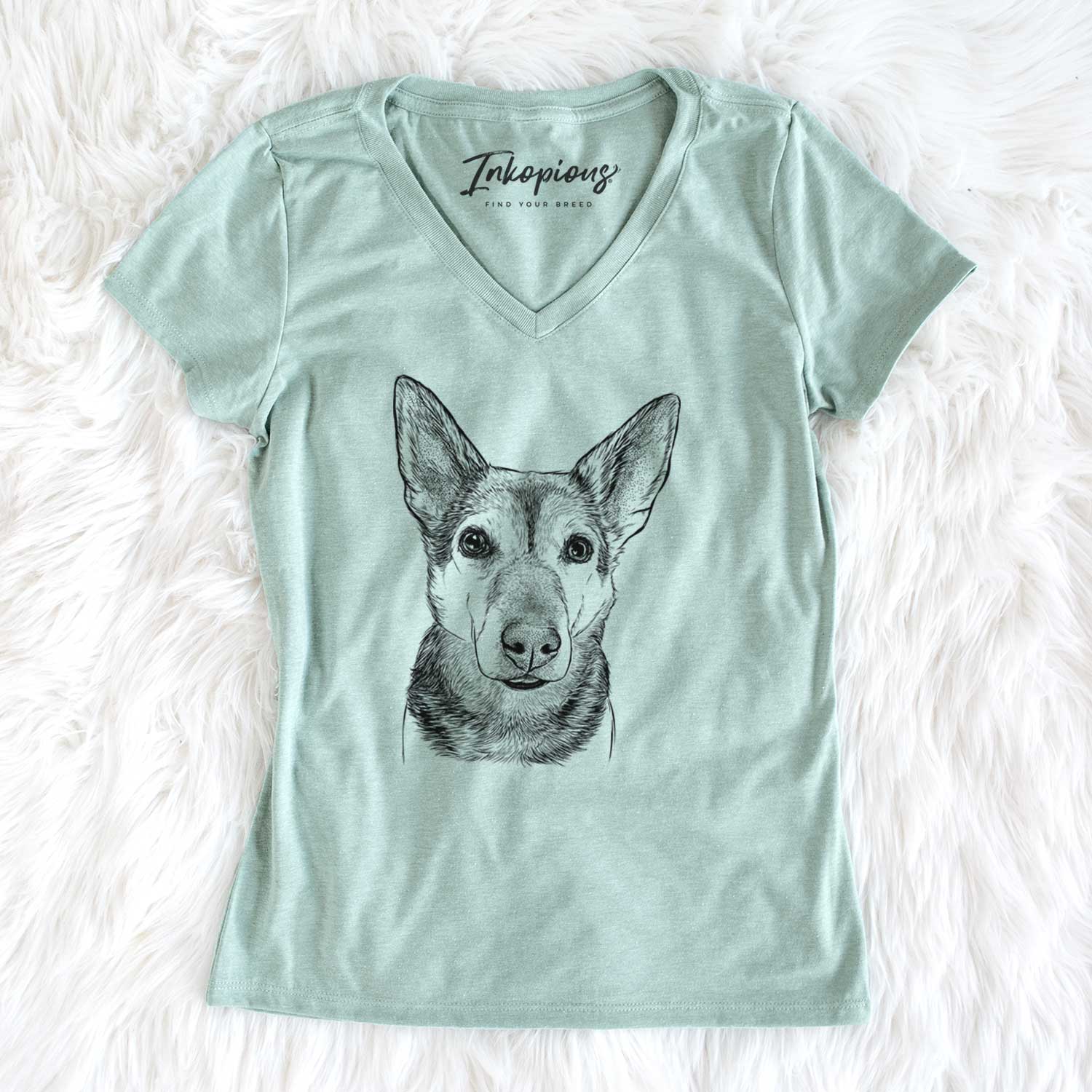 Bare Sammie the Mixed Breed - Women's V-neck Shirt