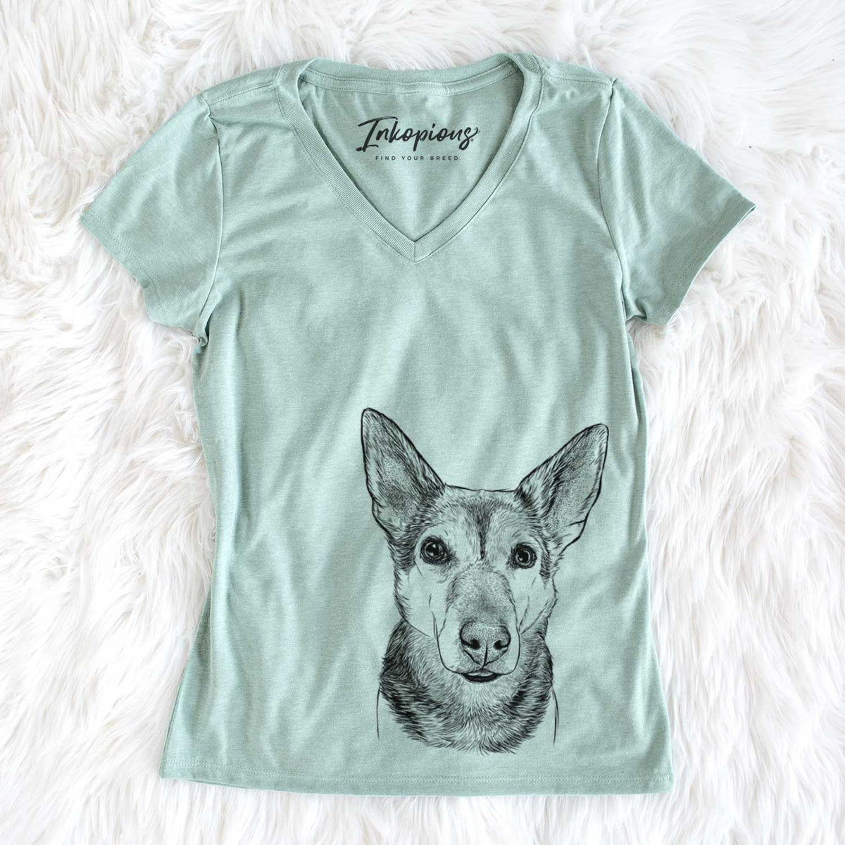 Bare Sammie the Mixed Breed - Women's V-neck Shirt