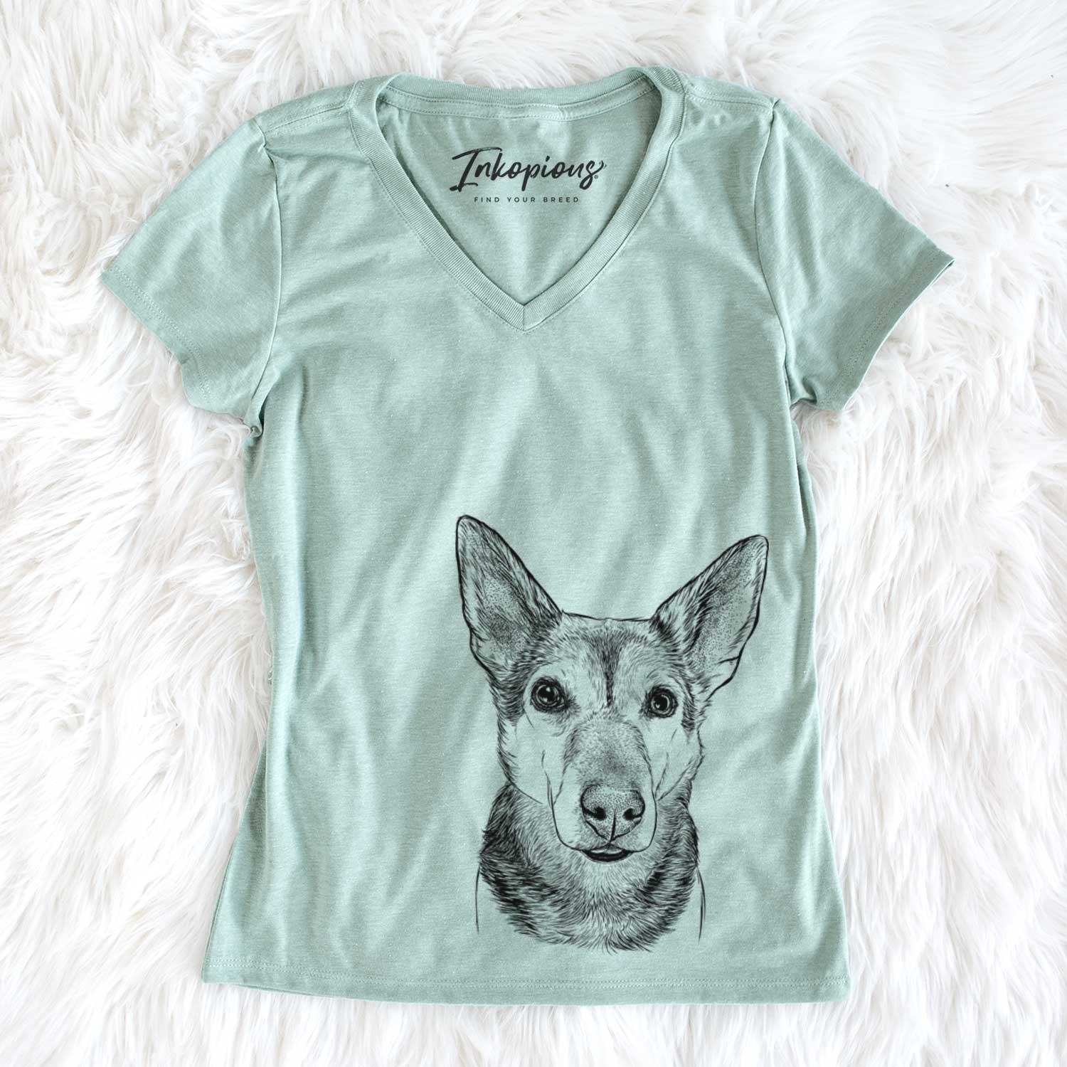 Bare Sammie the Mixed Breed - Women's V-neck Shirt