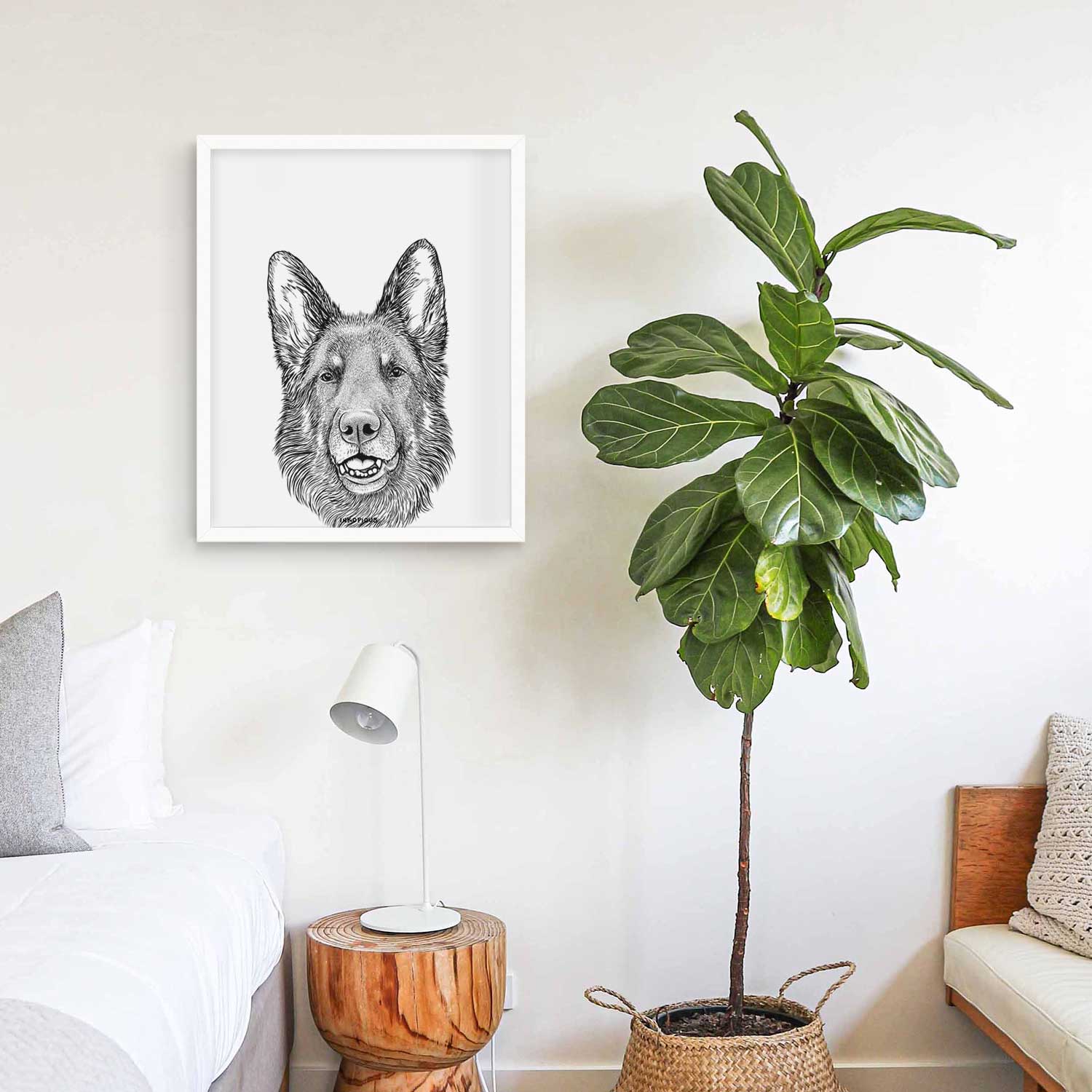 Sammie the German Shepherd Art Print