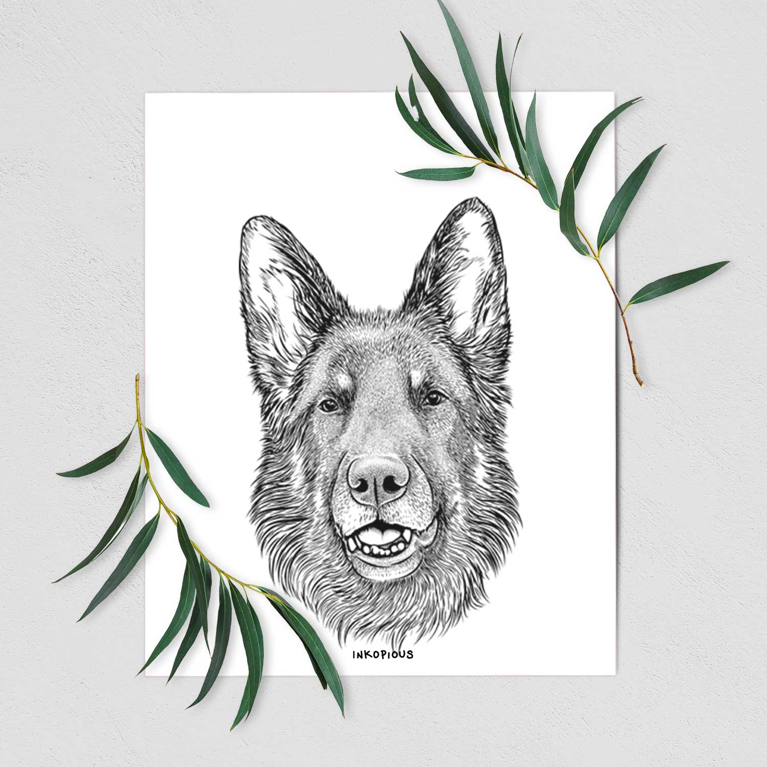 Sammie the German Shepherd Art Print