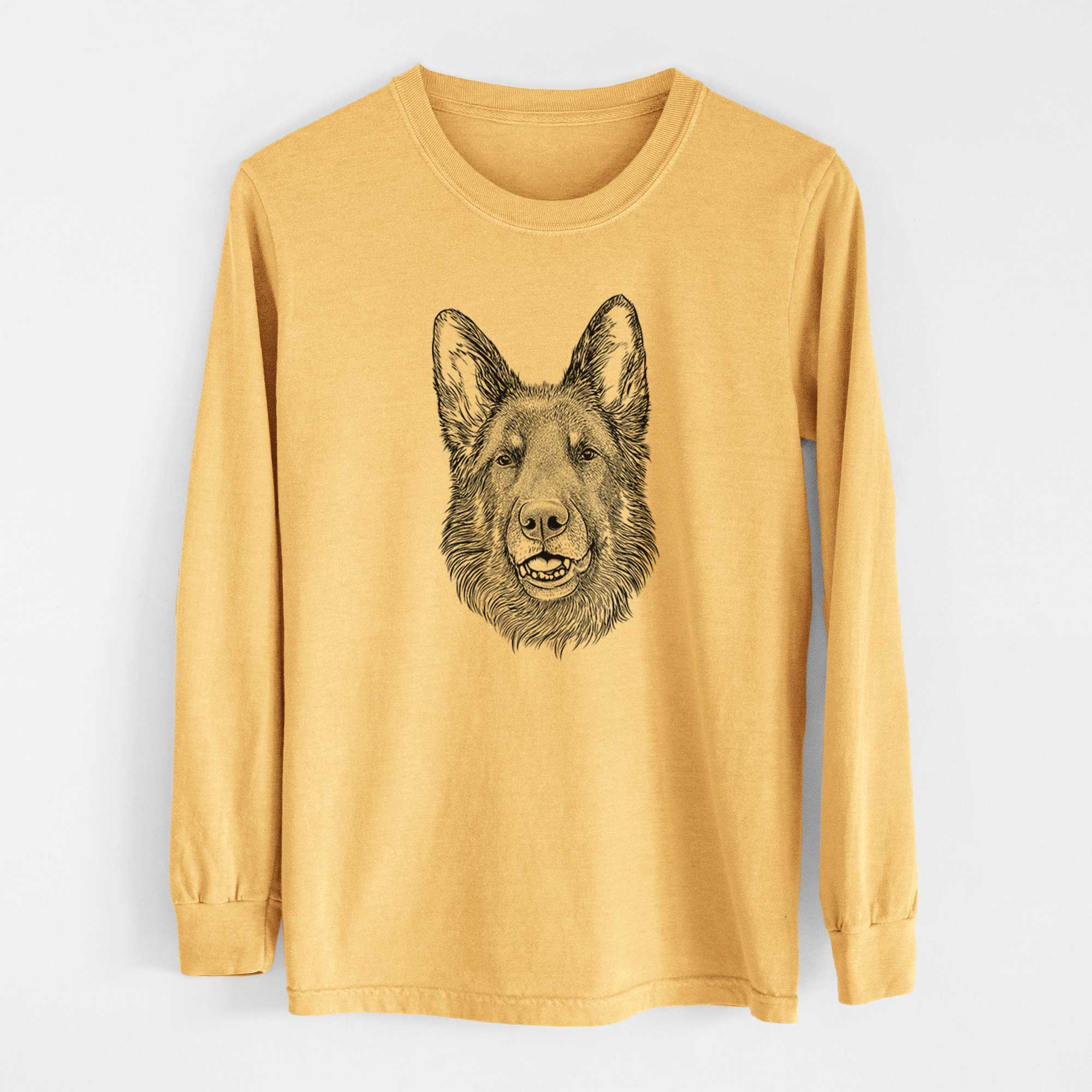 Bare Sammie the German Shepherd - Heavyweight 100% Cotton Long Sleeve