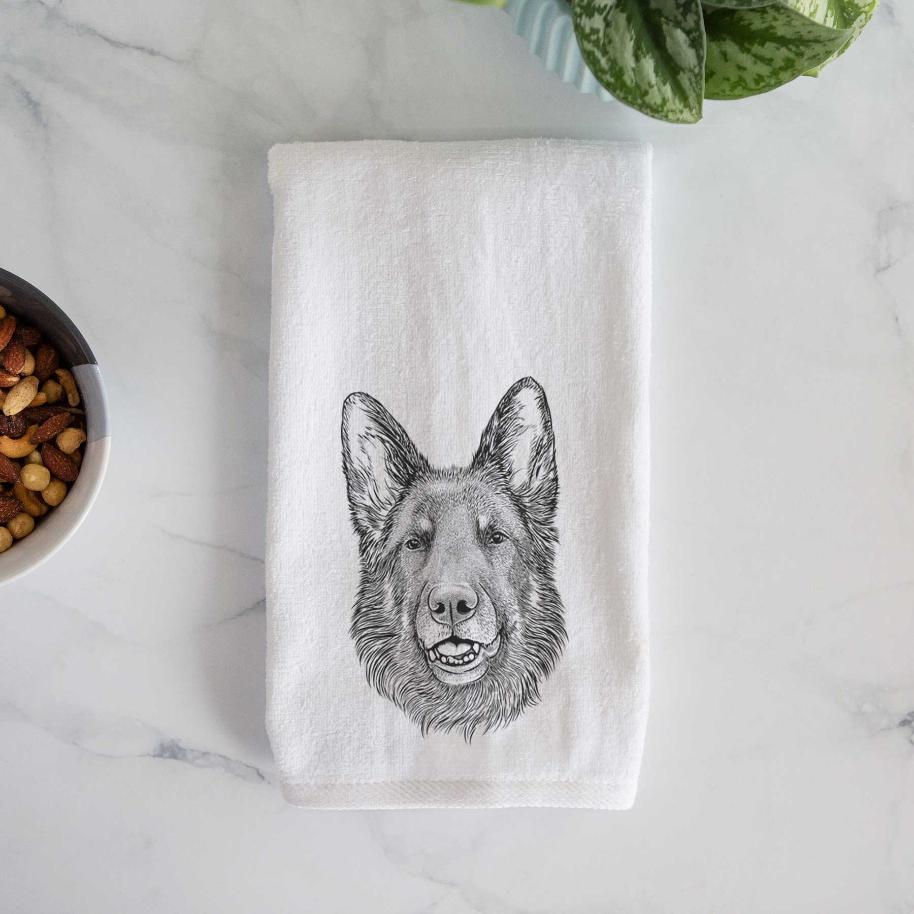 Sammie the German Shepherd Decorative Hand Towel