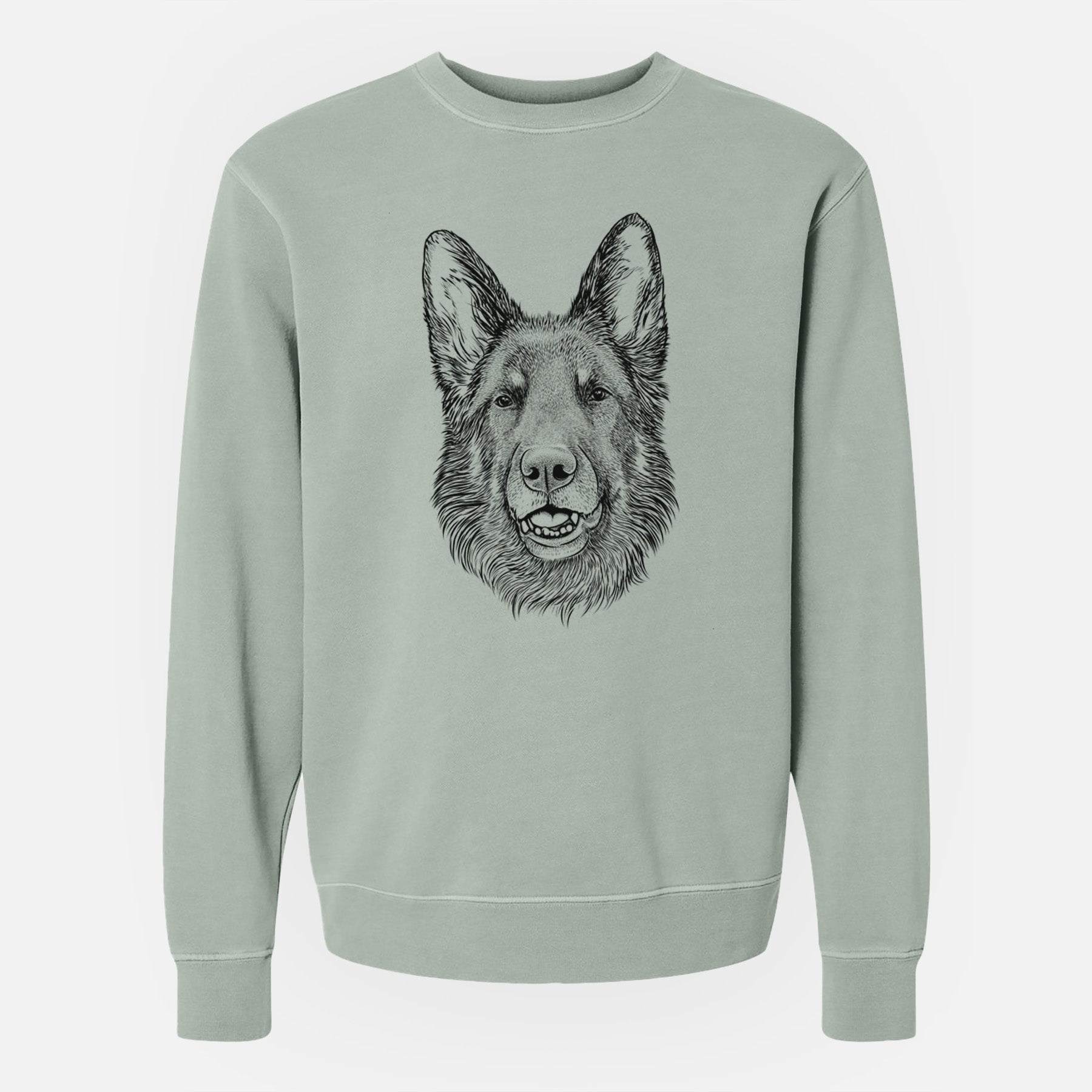 Bare Sammie the German Shepherd - Unisex Pigment Dyed Crew Sweatshirt