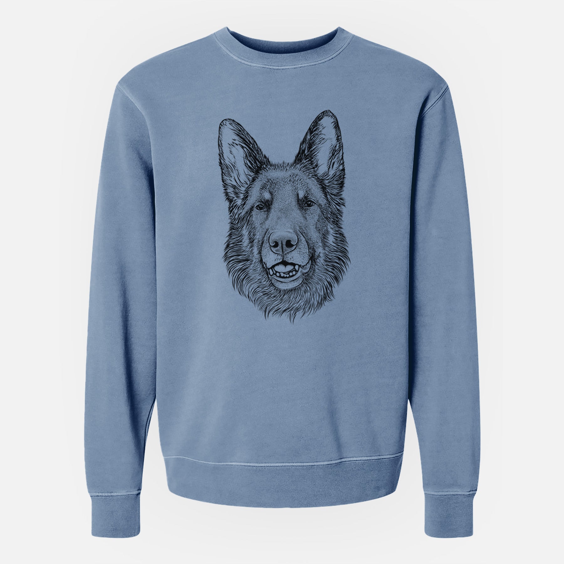 Bare Sammie the German Shepherd - Unisex Pigment Dyed Crew Sweatshirt