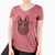 Bare Sammie the German Shepherd - Women's V-neck Shirt