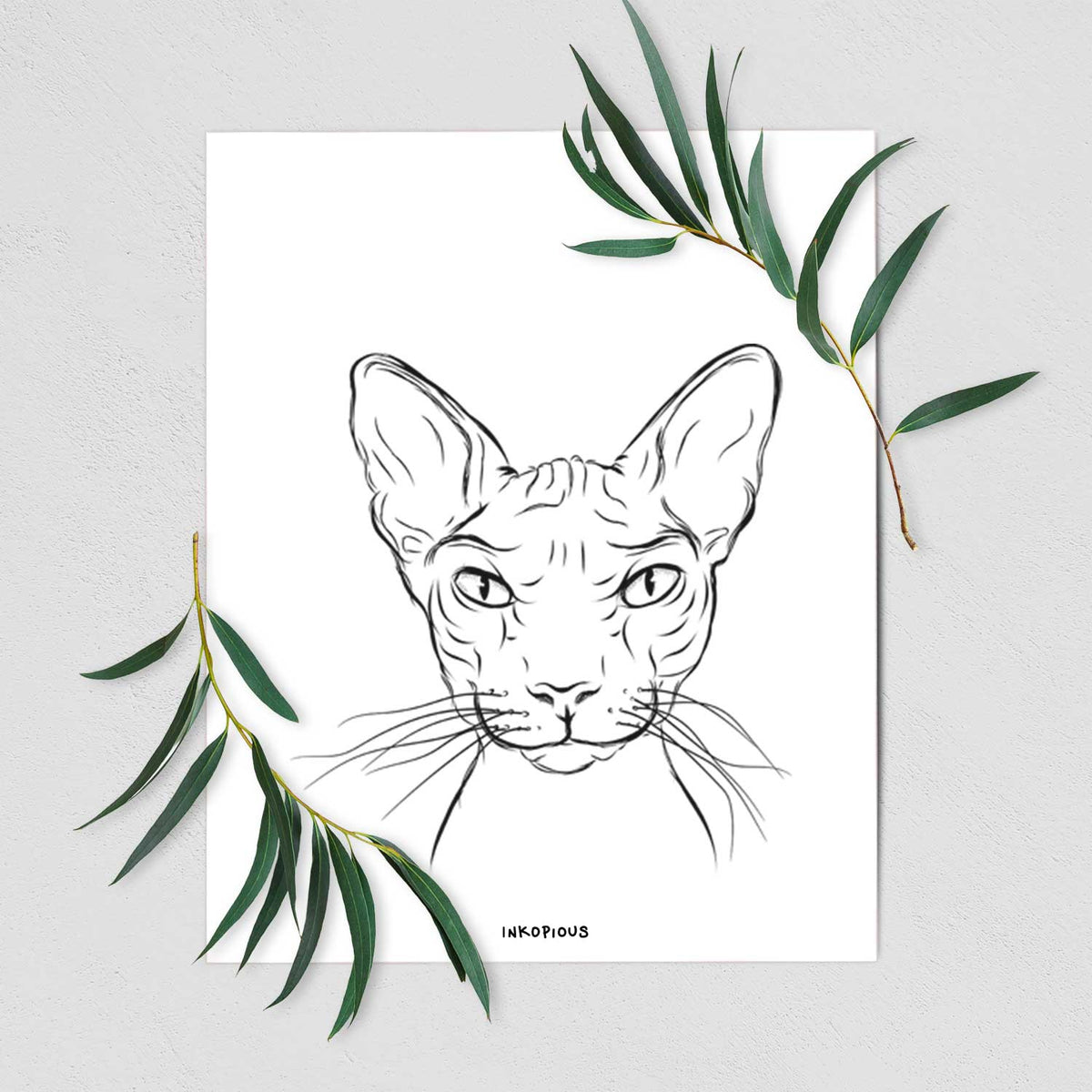 Sammy the Spinx Cat Art Print