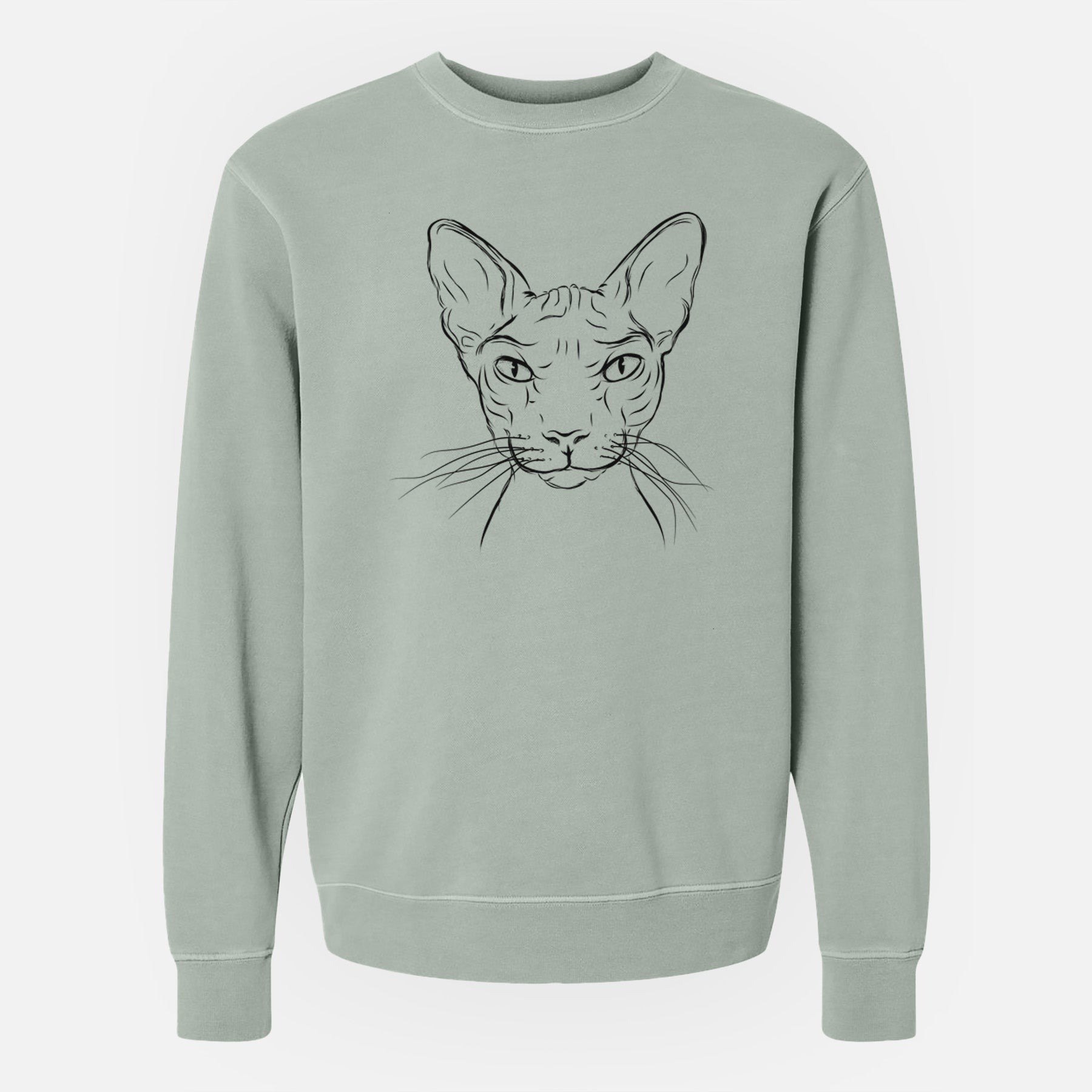 Bare Sammy the Spinx Cat - Unisex Pigment Dyed Crew Sweatshirt