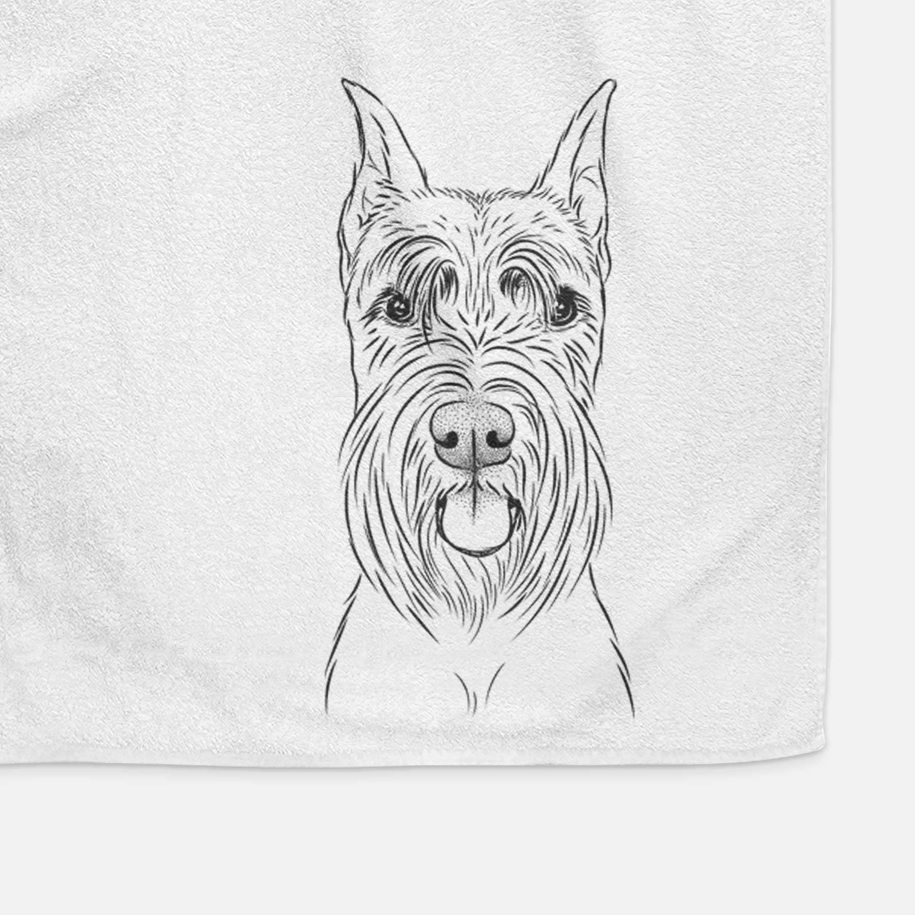 Samuel the Standard Schnauzer Decorative Hand Towel