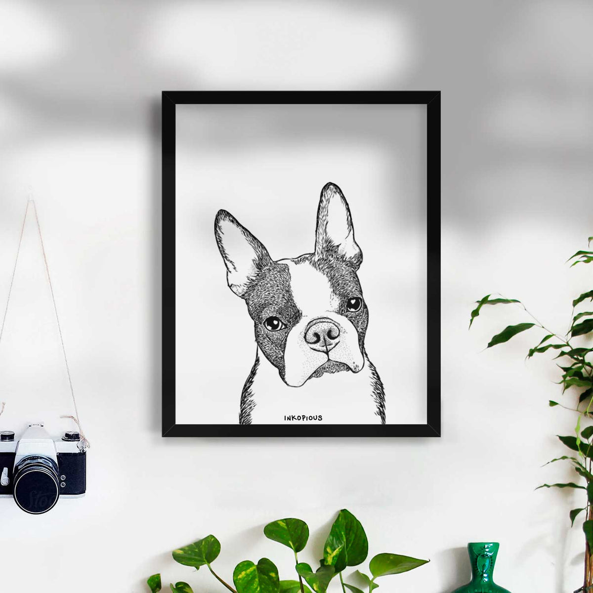Samuel the Boston Terrier Art Print