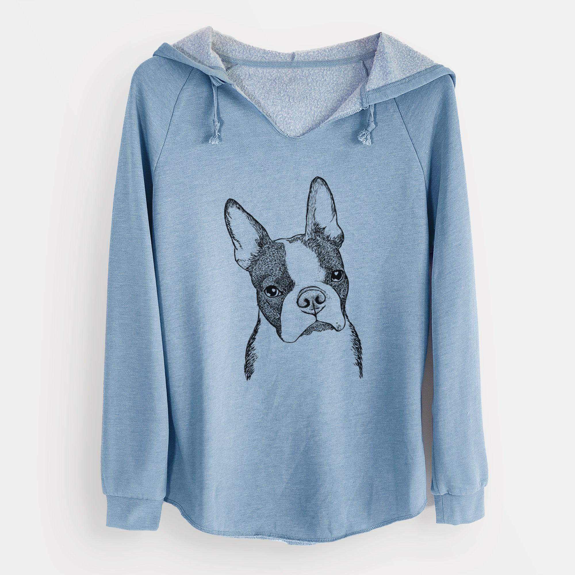 Bare Samuel the Boston Terrier - Cali Wave Hooded Sweatshirt