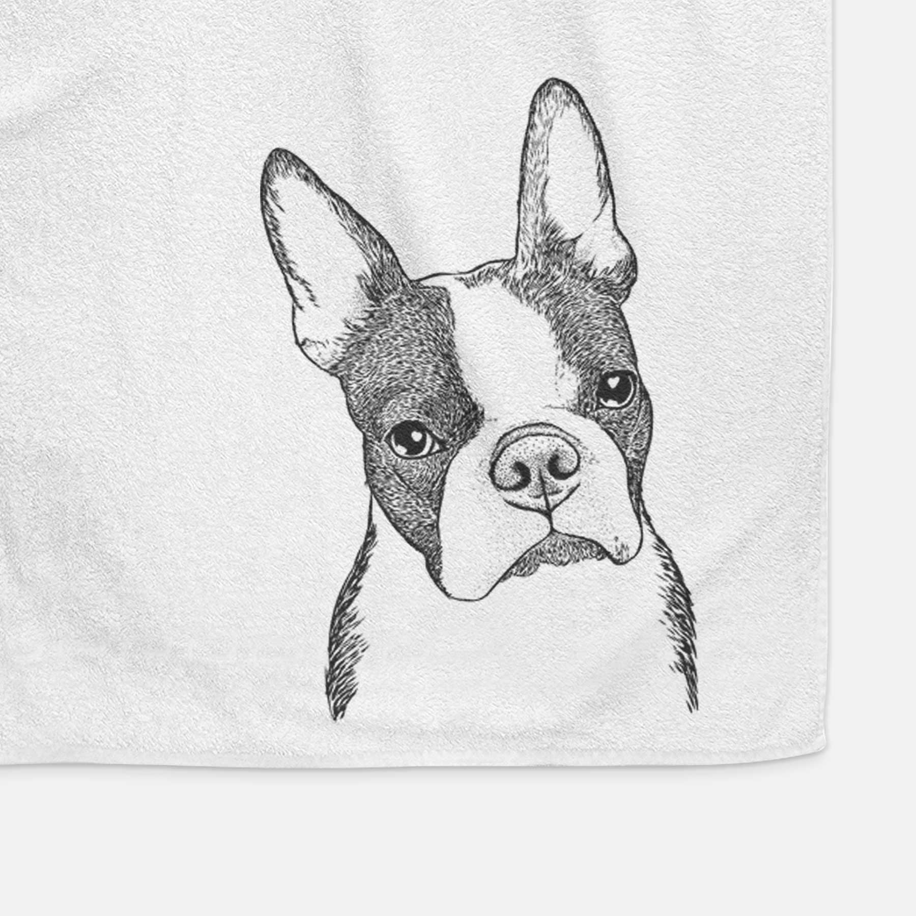 Samuel the Boston Terrier Decorative Hand Towel