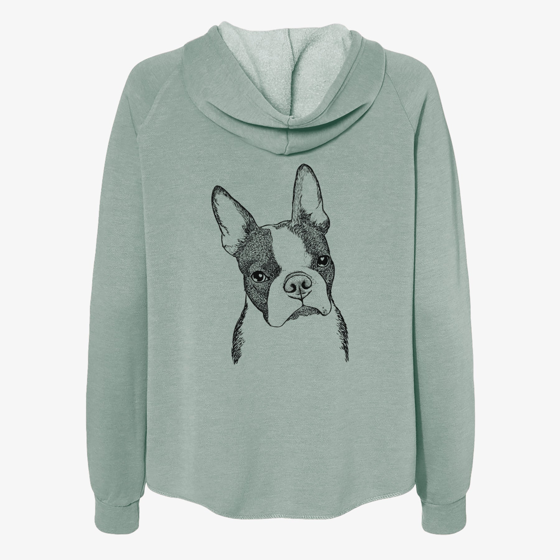 Samuel the Boston Terrier - Women's Cali Wave Zip-Up Sweatshirt