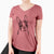 Bare Samuel the Boston Terrier - Women's V-neck Shirt