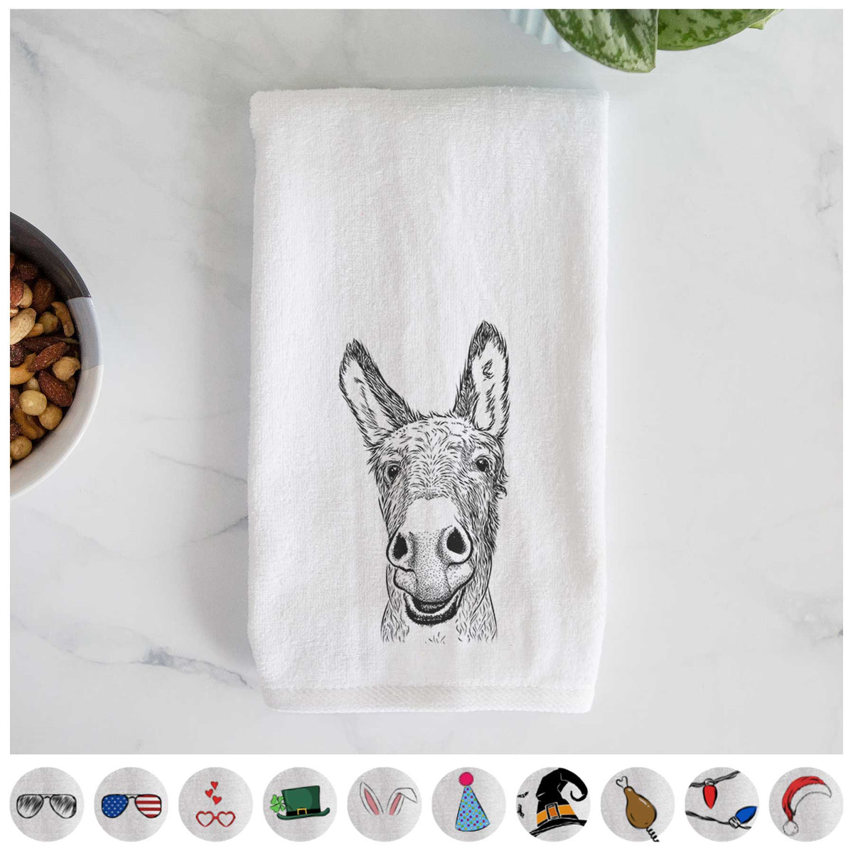 Samule the Donkey Decorative Hand Towel