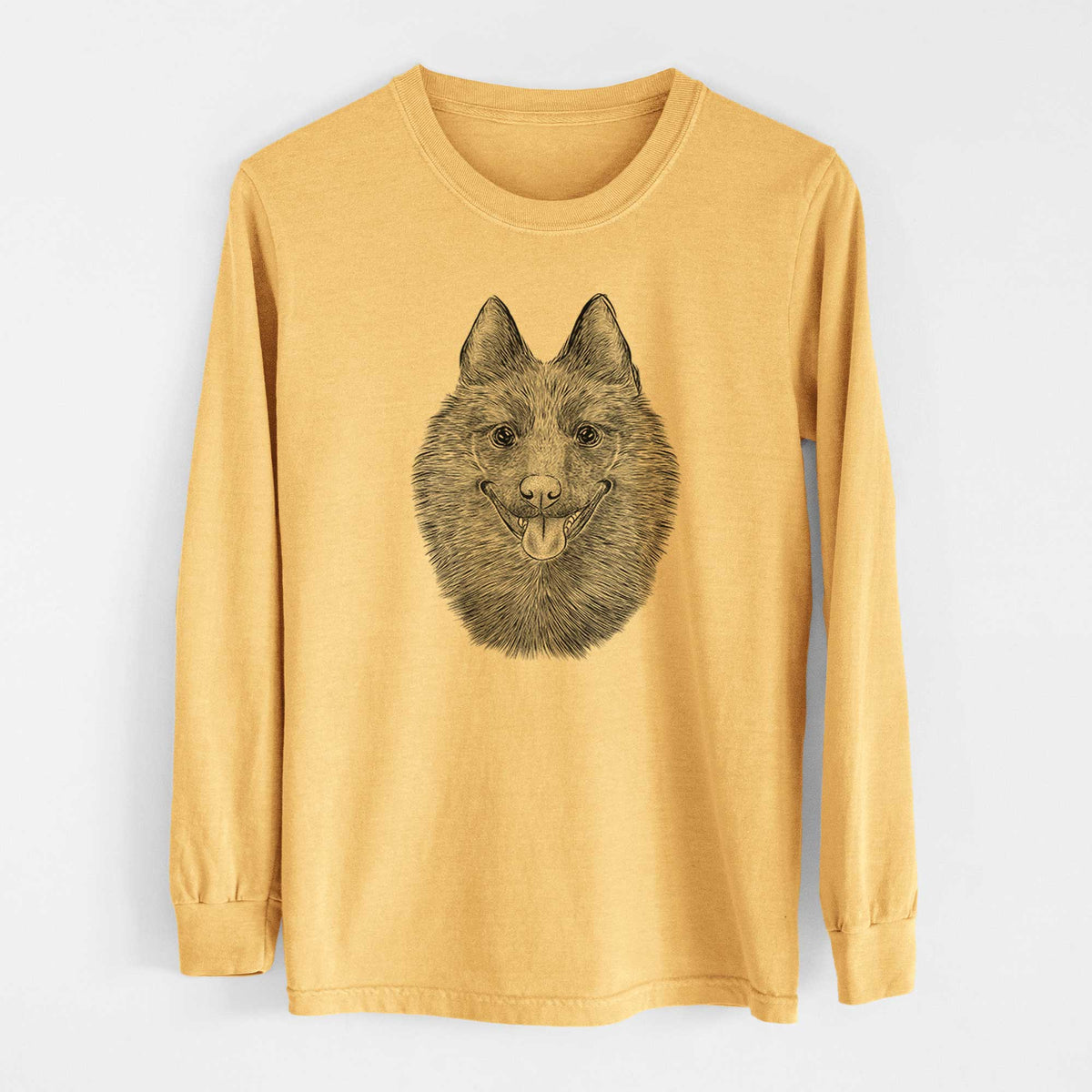 Bare Sander the Schipperke - Heavyweight 100% Cotton Long Sleeve