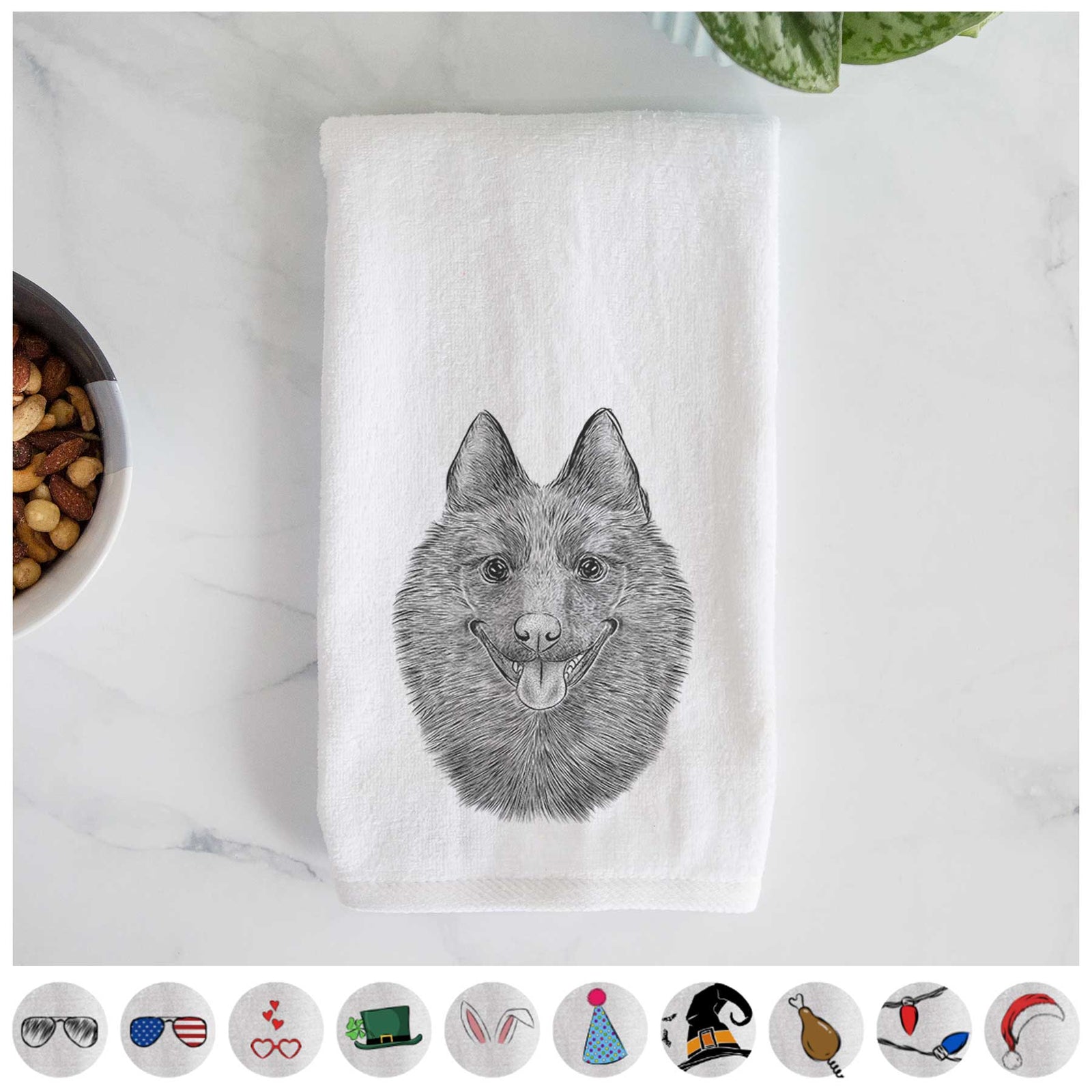 Sander the Schipperke Decorative Hand Towel